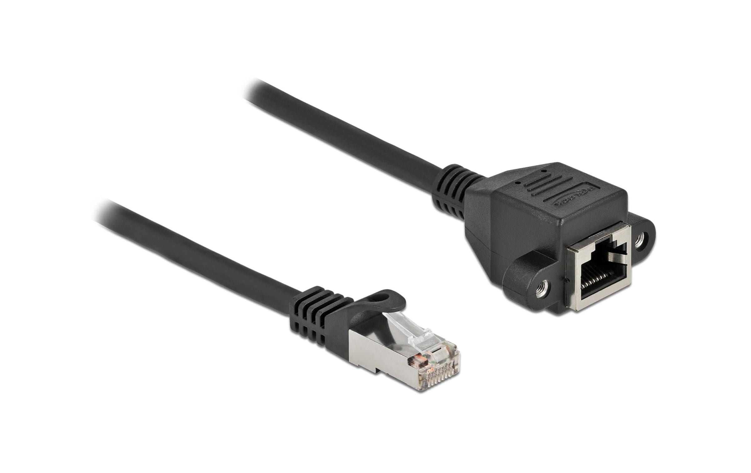 Delock Patchkabel Verlängerungskabel Cat 6A, S/FTP, 3 m, Schwarz