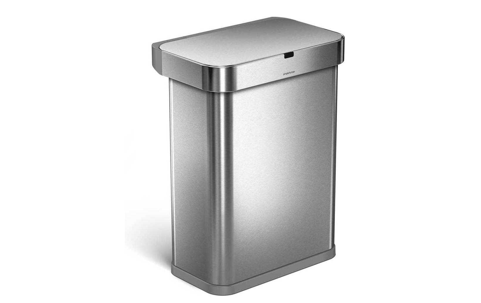 Simplehuman Sensorabfalleimer 58 l, Silber