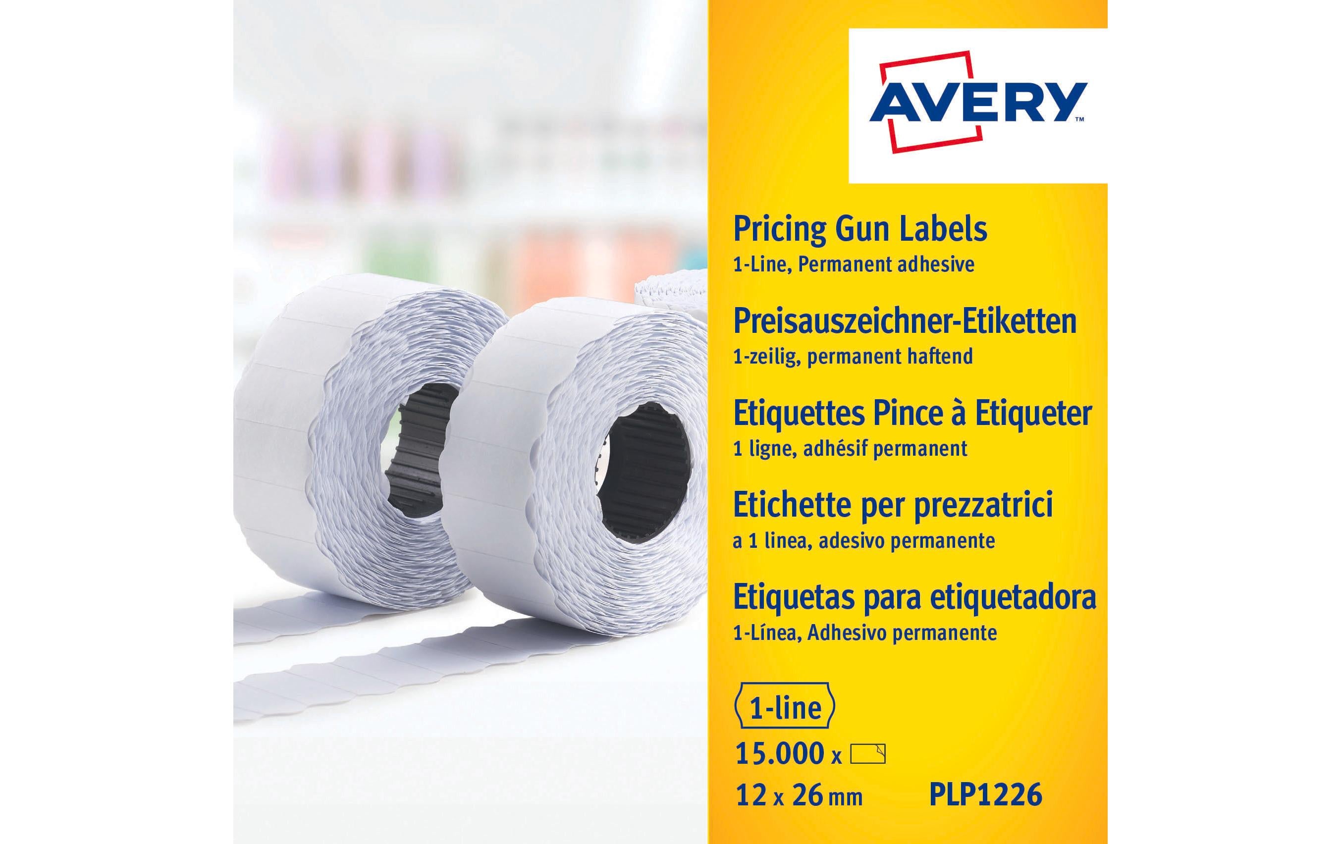 Avery Zweckform Preisauszeichnungsetikett Permanent 26 x 12 mm, 15000 Stück