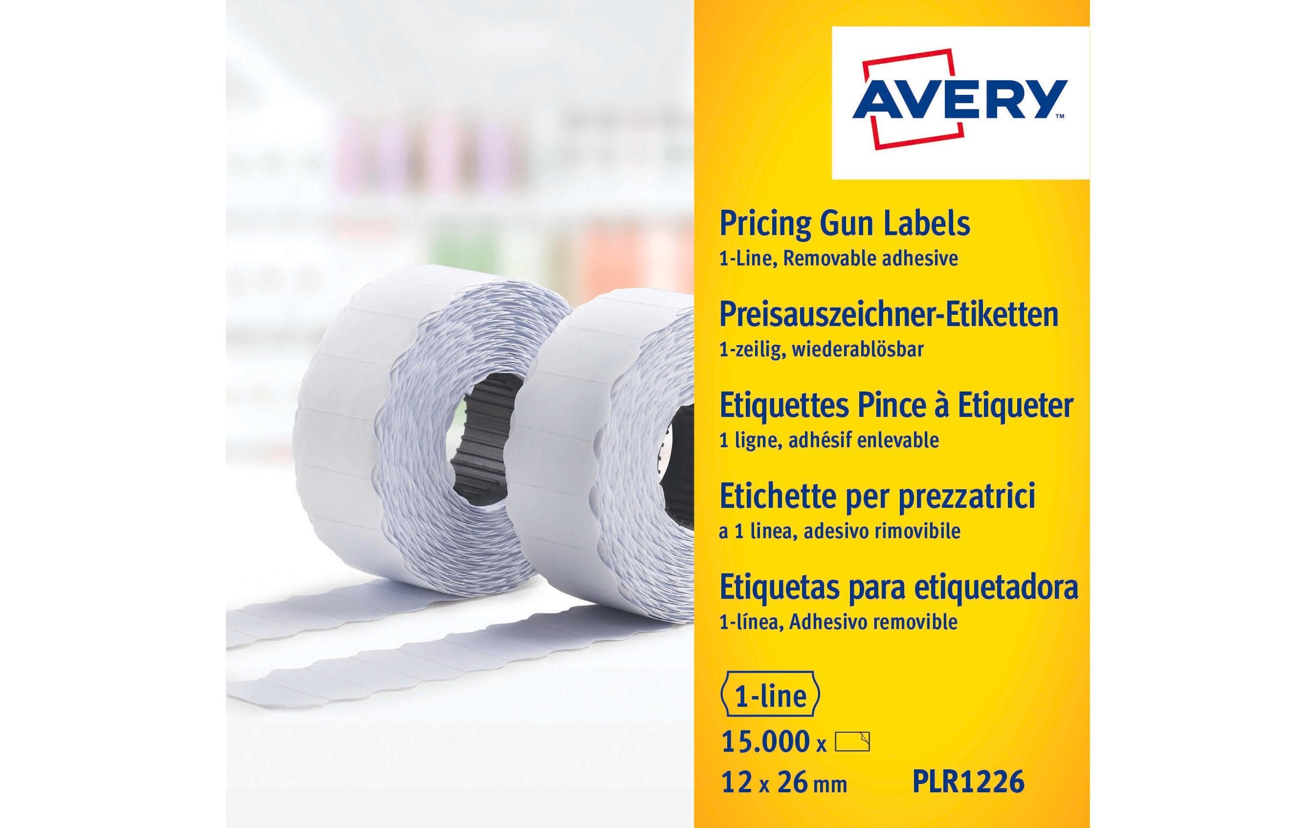 Avery Zweckform Preisauszeichnungsetikett Ablösbar 26 x 12 mm, 15000 Stück