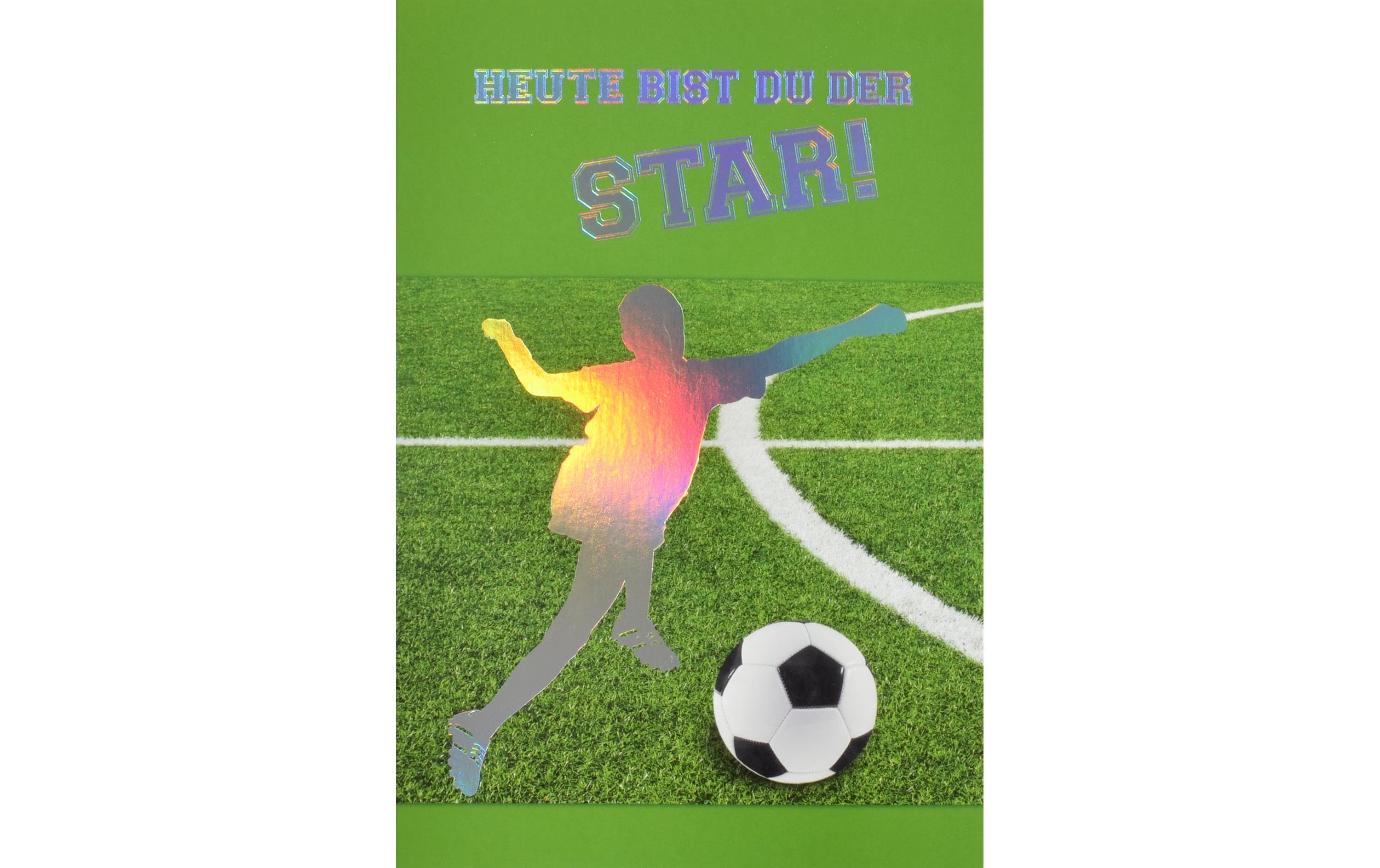 ABC Geburtstagskarte Fussball B6