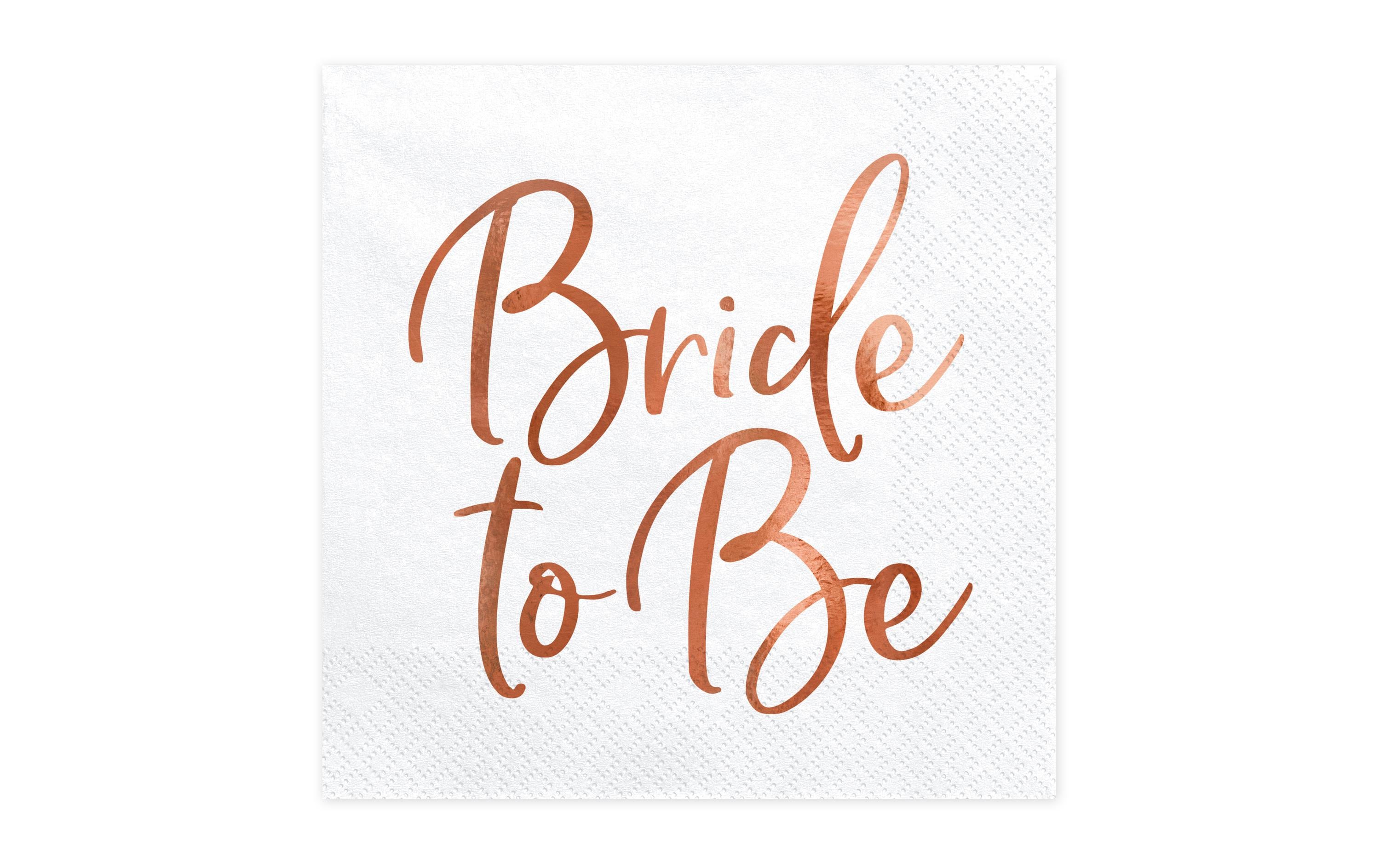 Partydeco Papierservietten Bride to be 33 cm x 33 cm, 20 Stück
