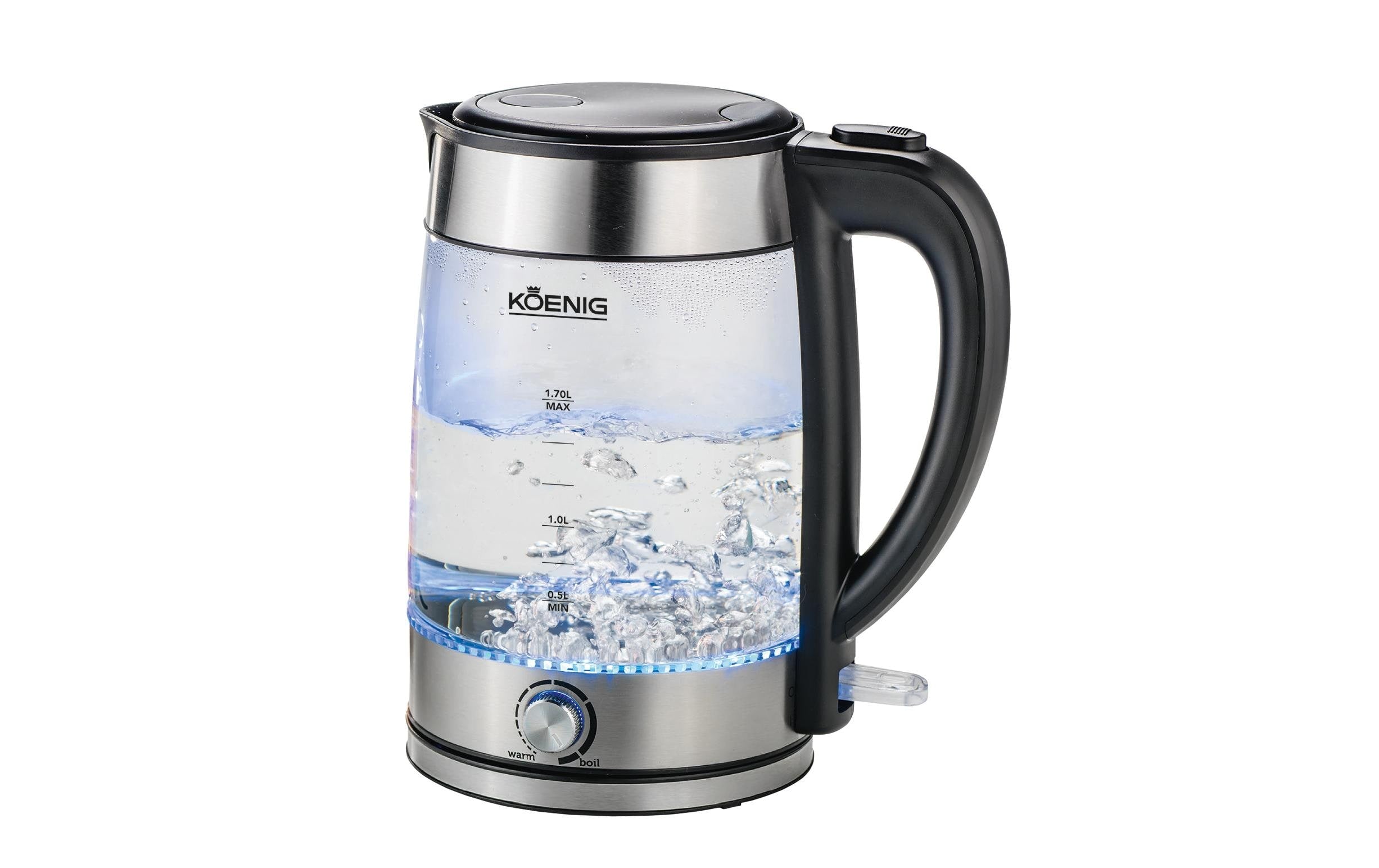 Koenig Wasserkocher 1.7 l, Schwarz/Silber