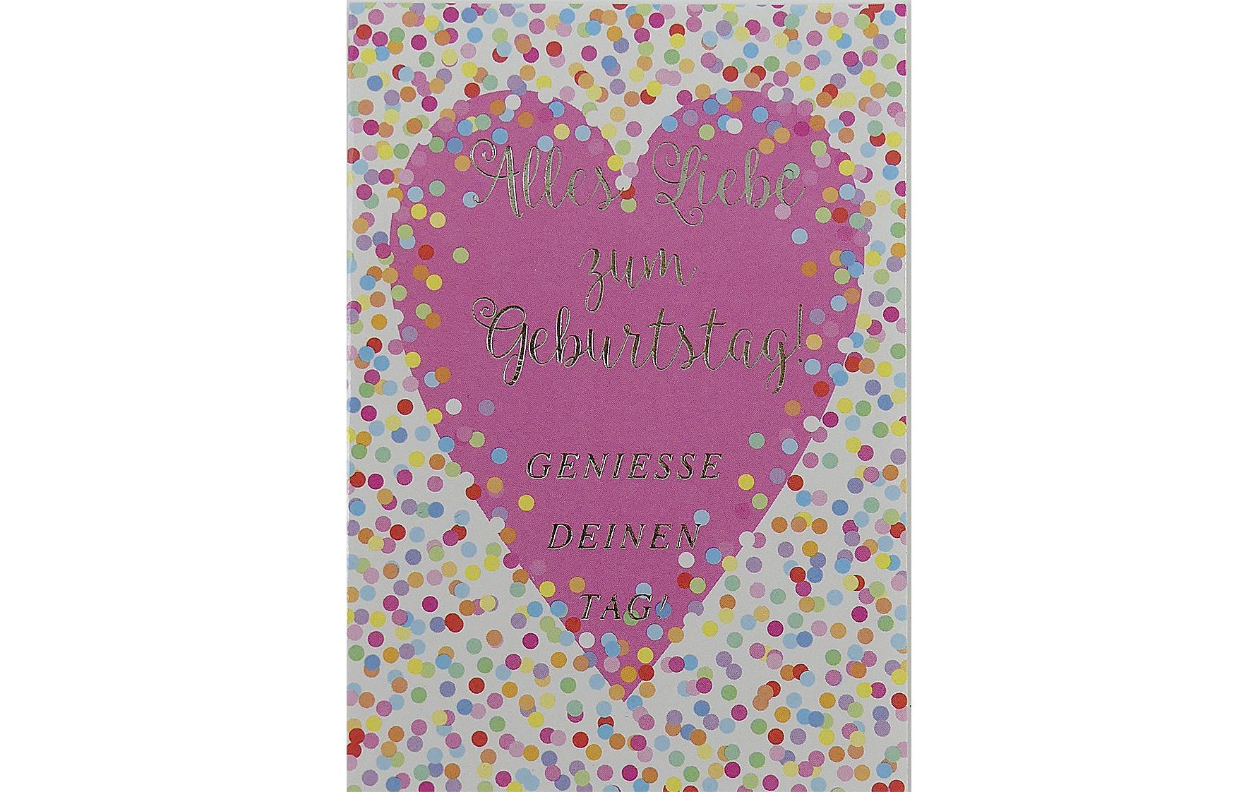 ABC Geburtstagskarte Herz 7 x 10 cm