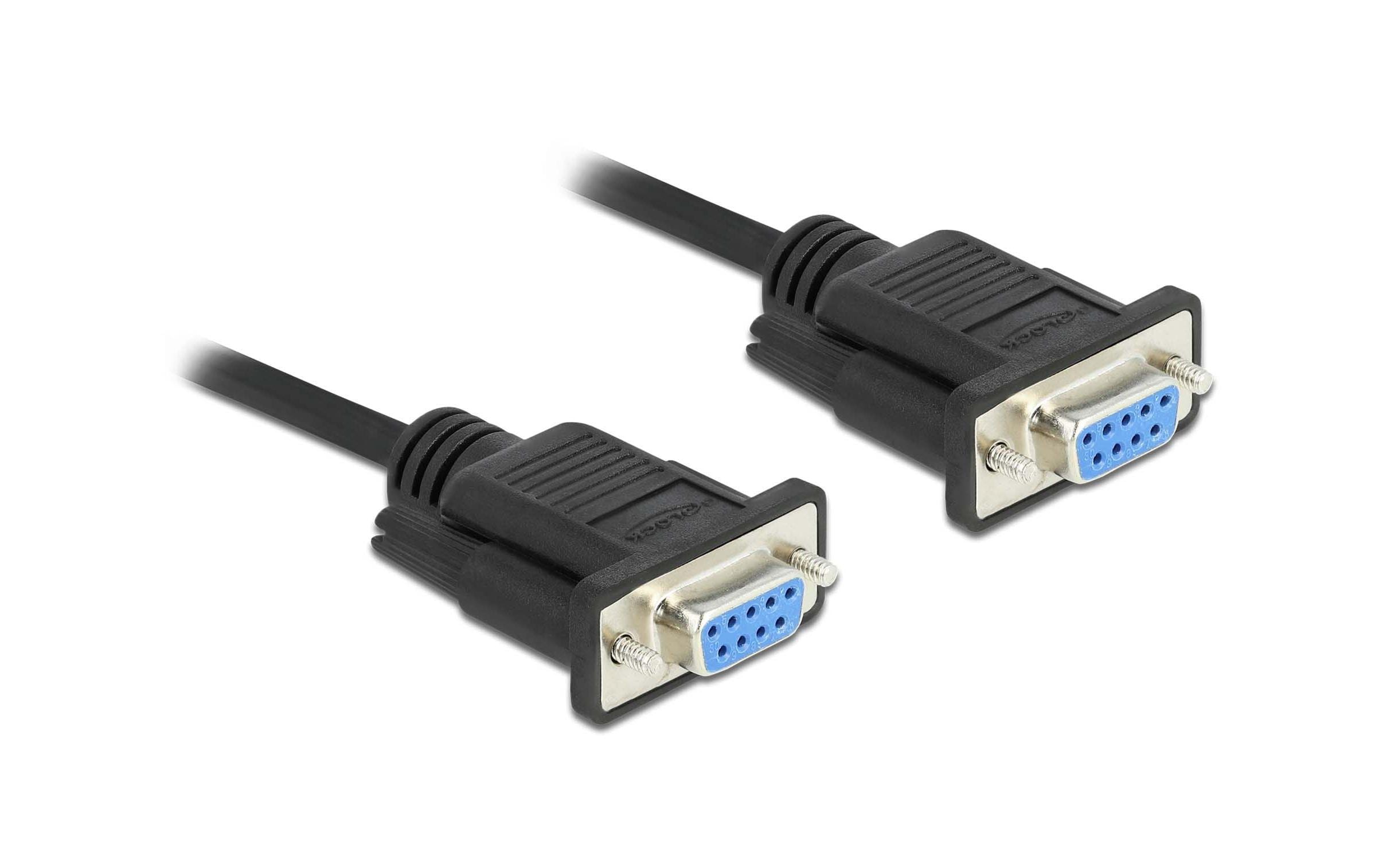 Delock Anschlusskabel RS-232 - RS-232 DB9 (f-f), Nullmodem 2 m
