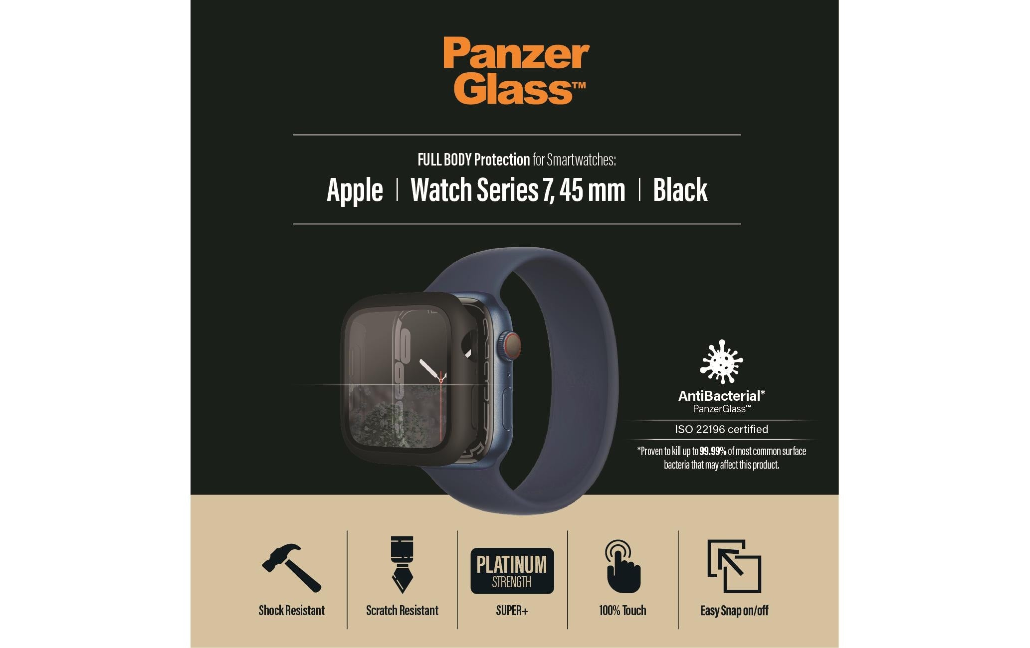 Panzerglass Displayschutz Full Body Apple Watch 7/8 (45 mm)