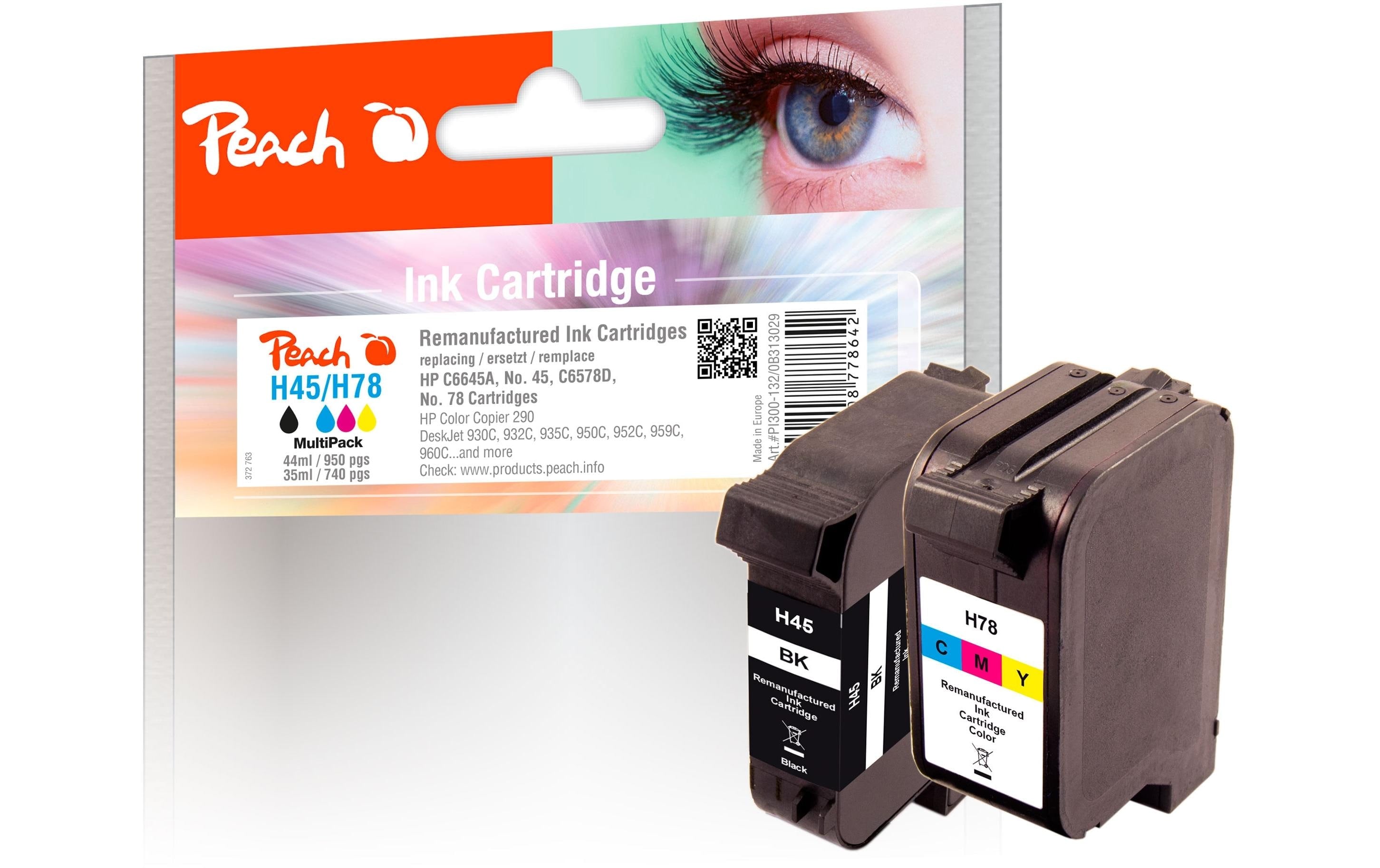 Peach Tintenset HP Nr. 45 (51645A) Color/BK