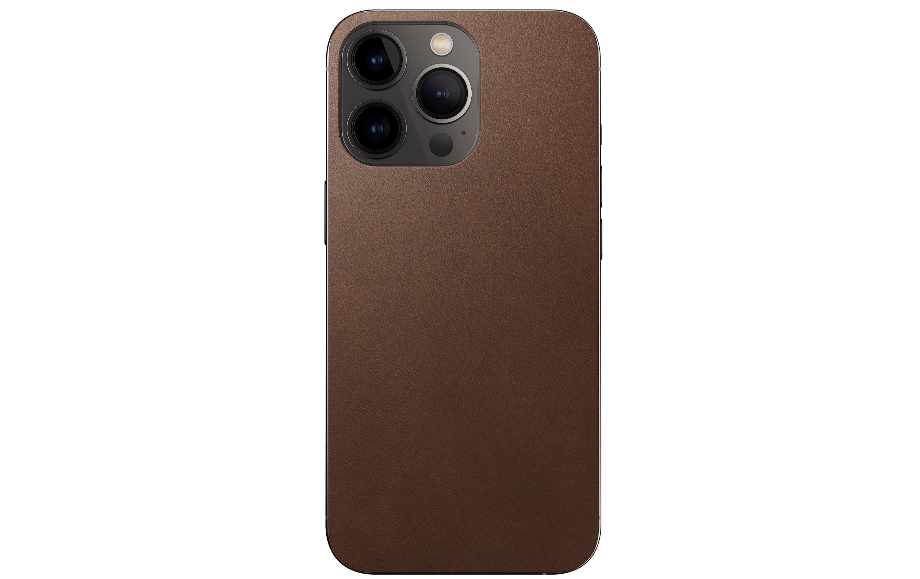 Nomad Leather Skin iPhone 13 Pro Braun