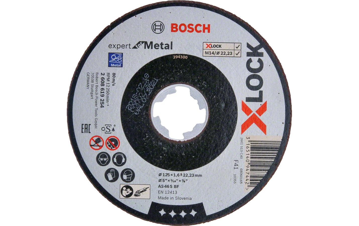 Bosch Professional Trennscheibe gerade X-LOCK Expert for Metal 125 x 1.6