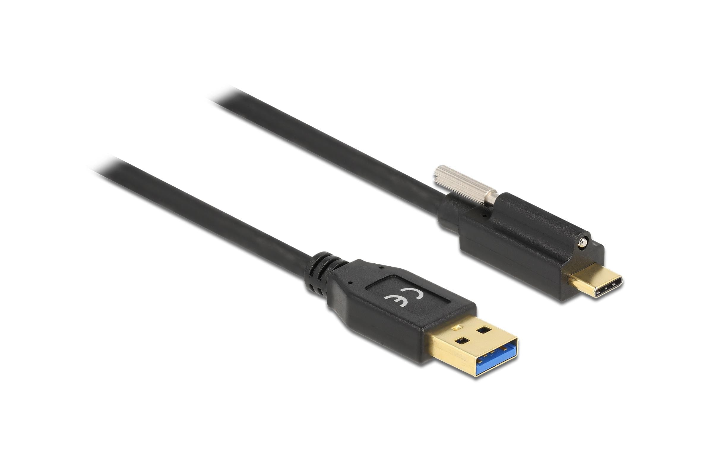 Delock USB 3.1-Kabel Schraube oben USB A - USB C 0.5 m