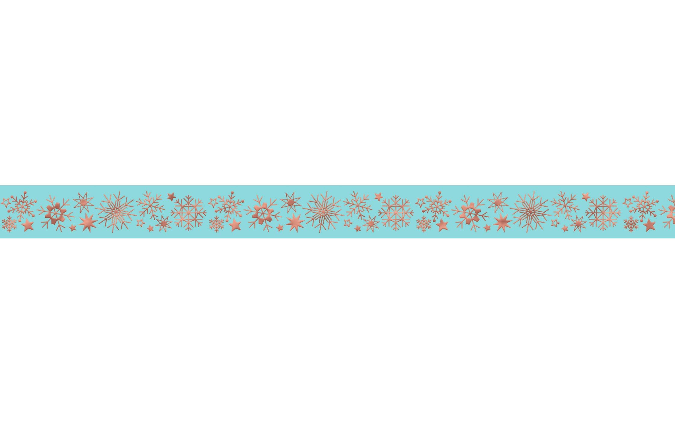 URSUS Washi Tape Schneeflocken 15 mm x 10 m