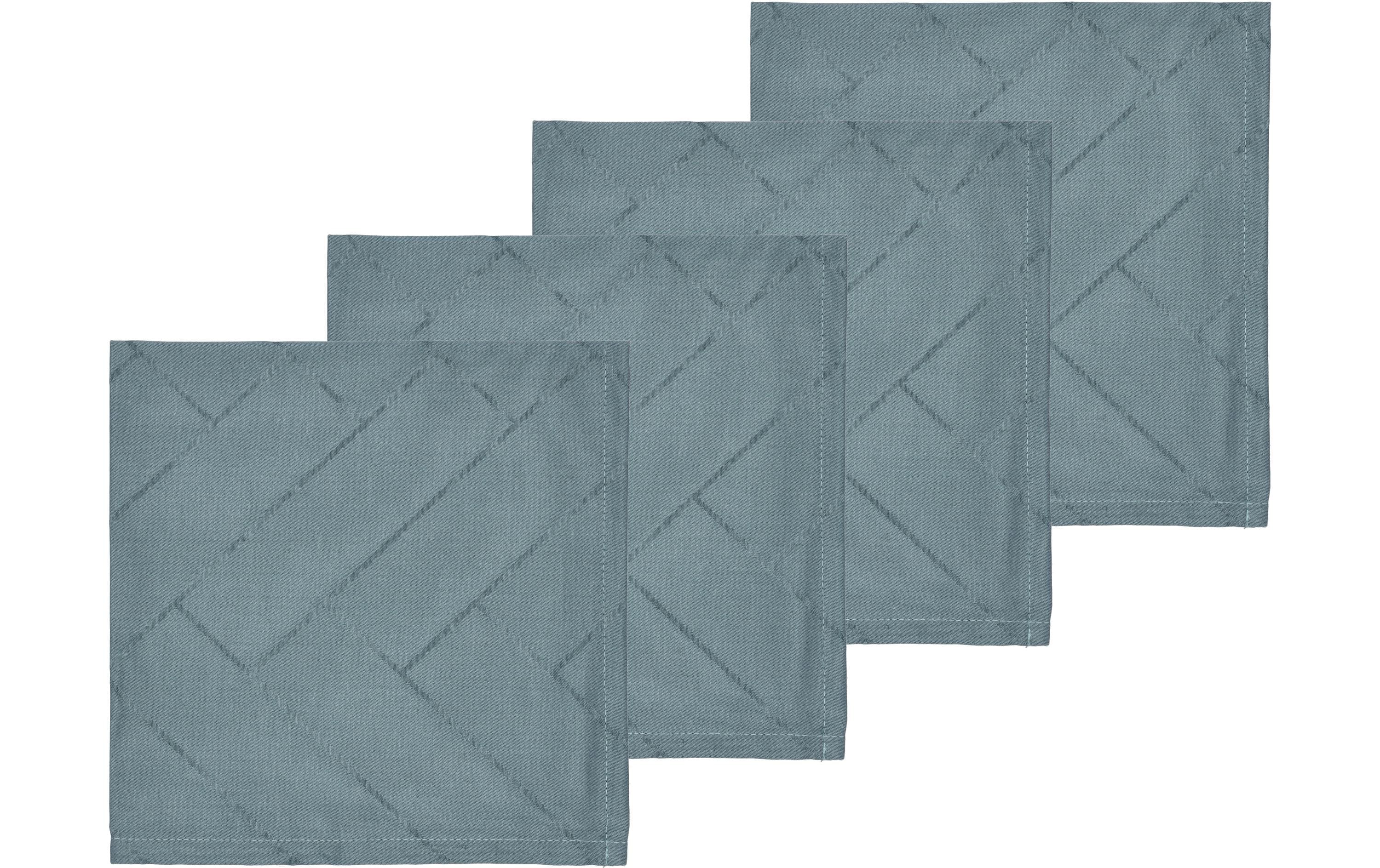 Södahl Stoffserviette Tiles 45 cm x 45 cm, 4 Stück, Atlantic