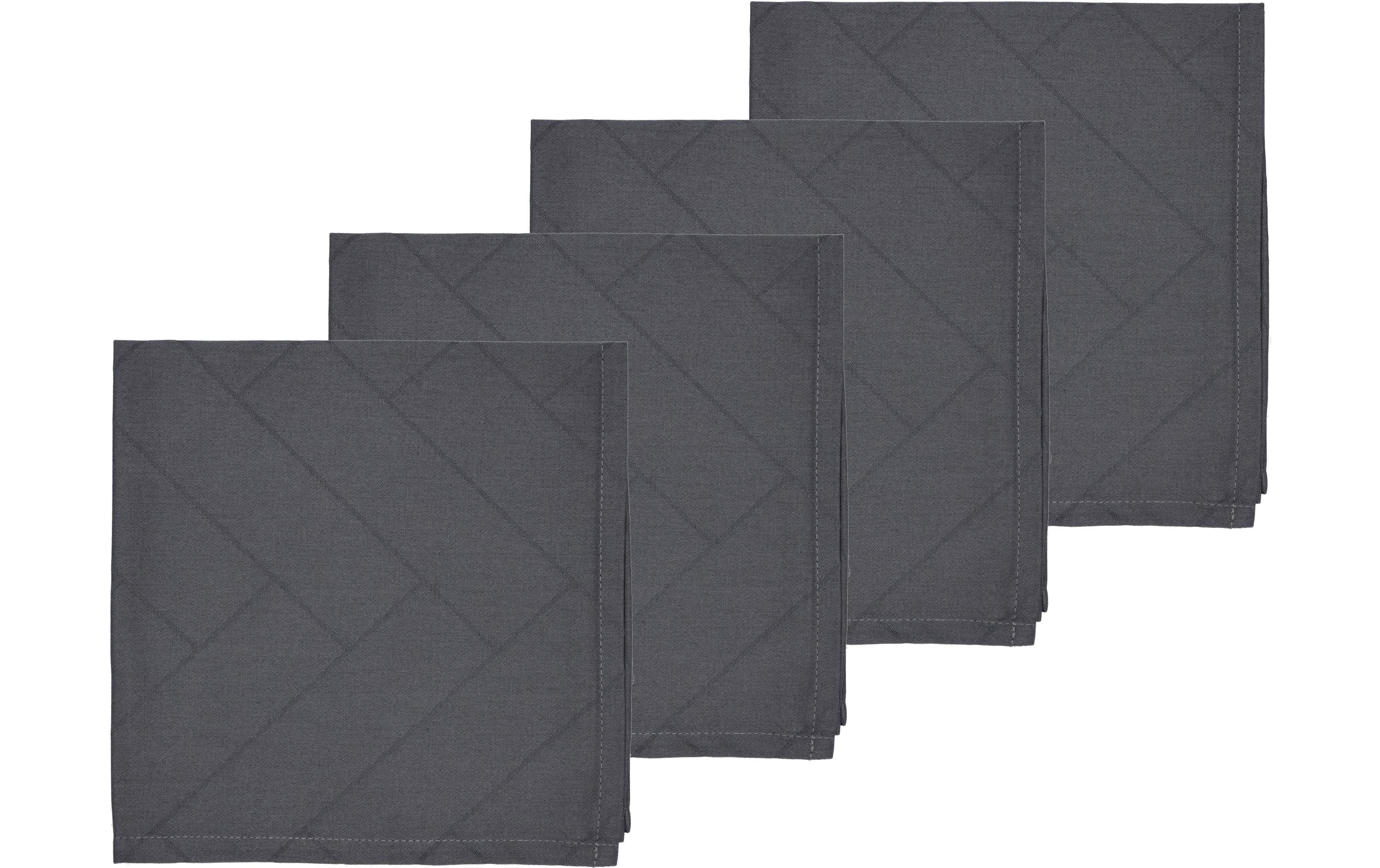 Södahl Stoffserviette Tiles 45 cm x 45 cm, 4 Stück, Schwarz