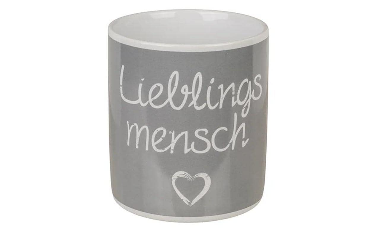 G. Wurm Universaltasse Lieblingsmensch 330 ml, Grau