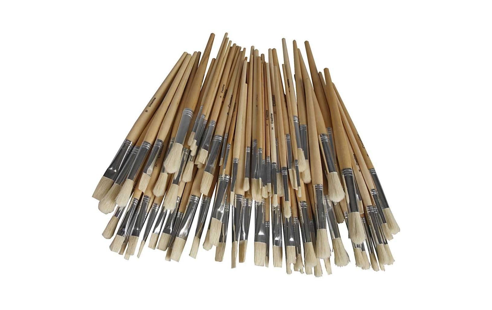 Creativ Company Borstenpinsel Rundpinsel 80 Stück