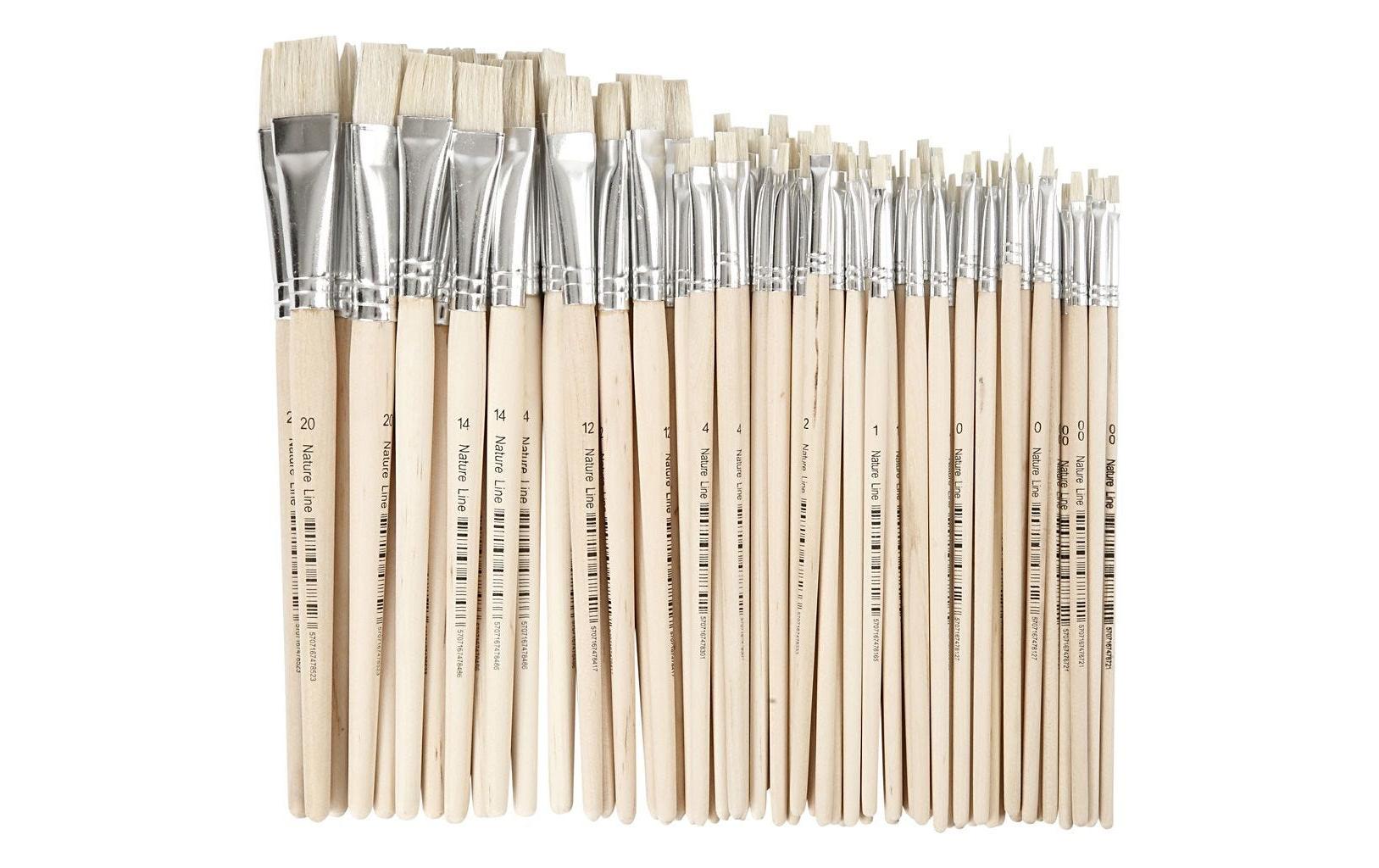 Creativ Company Borstenpinsel Flachpinsel 68 Stück