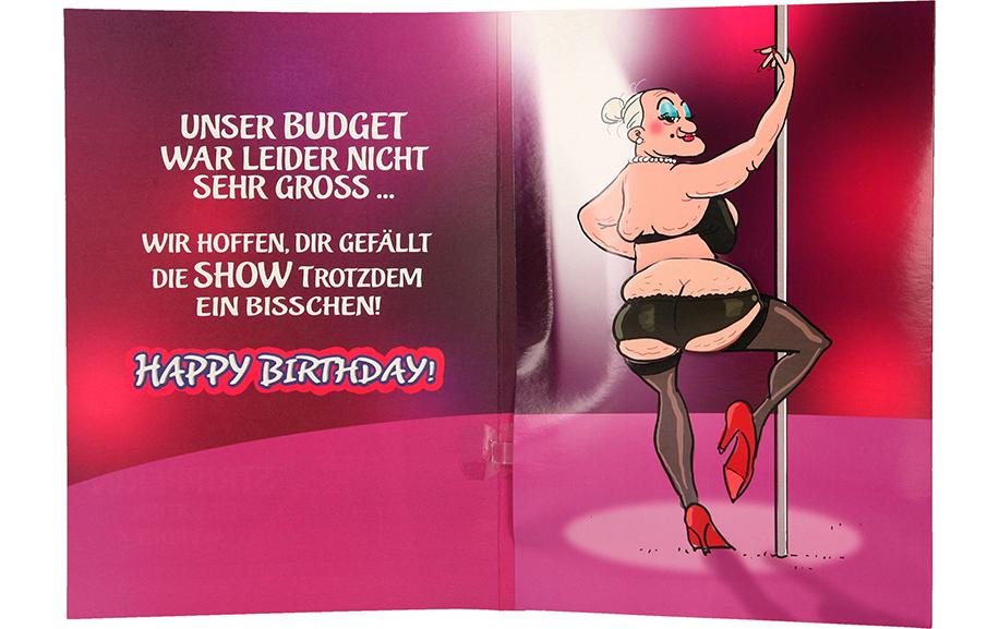 Depesche Musikkarte beweglich Geburtstag, Stripperin einladen