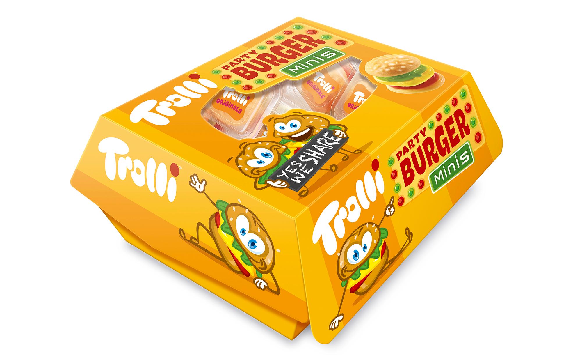 Trolli Gummibonbons Mini Burger Box 150 g