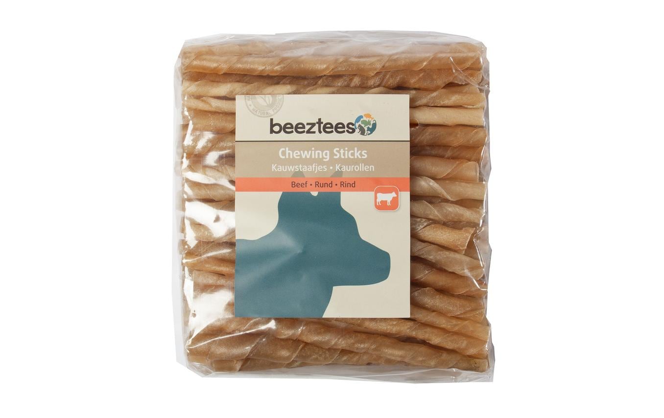 Beeztees Kausnack Rinderhaut Kausticks 12.5 cm  ø 7 - 8 mm, 100 Stück
