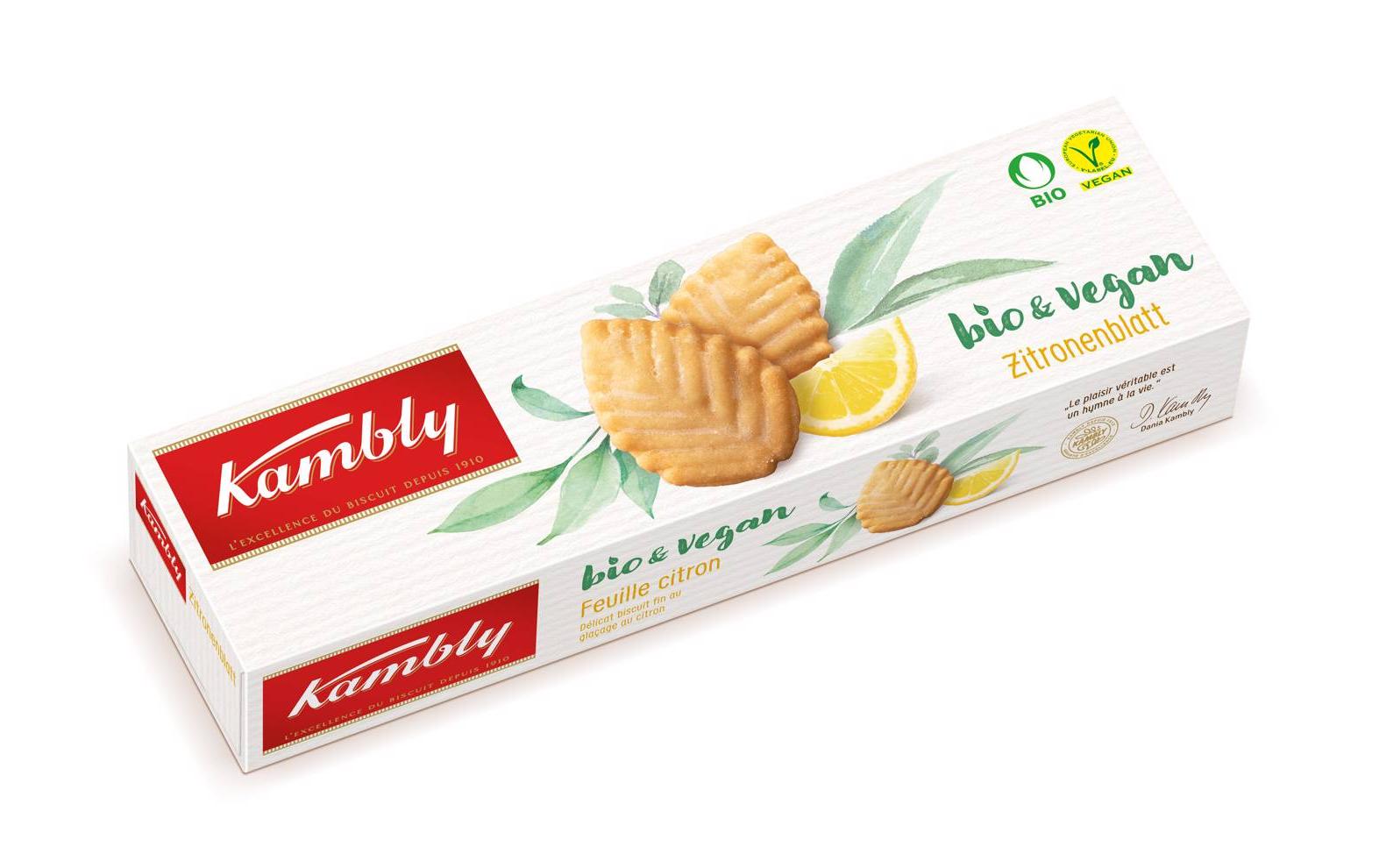 Kambly Guetzli bio&vegan Zitronenblatt 110 g