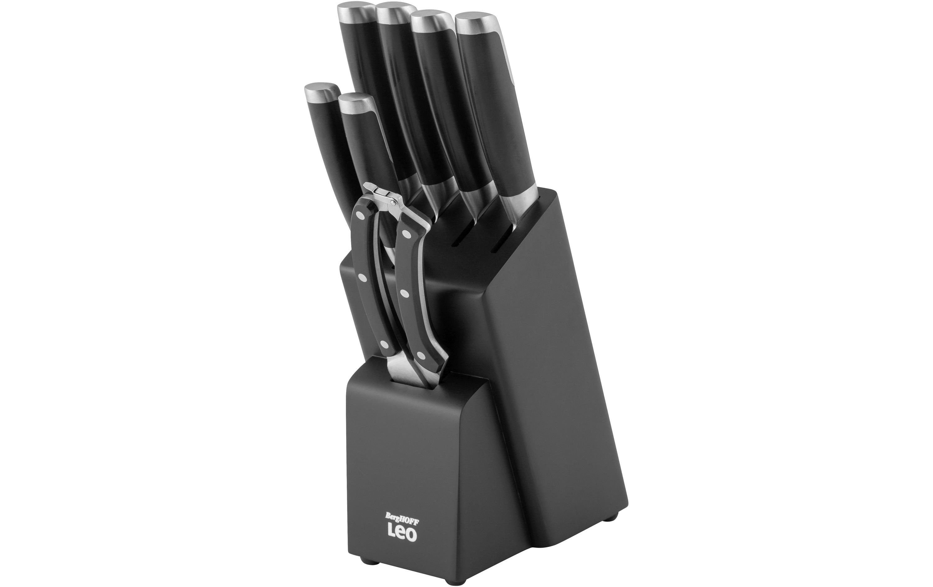 BergHOFF Messerblock-Set mit Messer Leo Graphite 6-teilig, Schwarz
