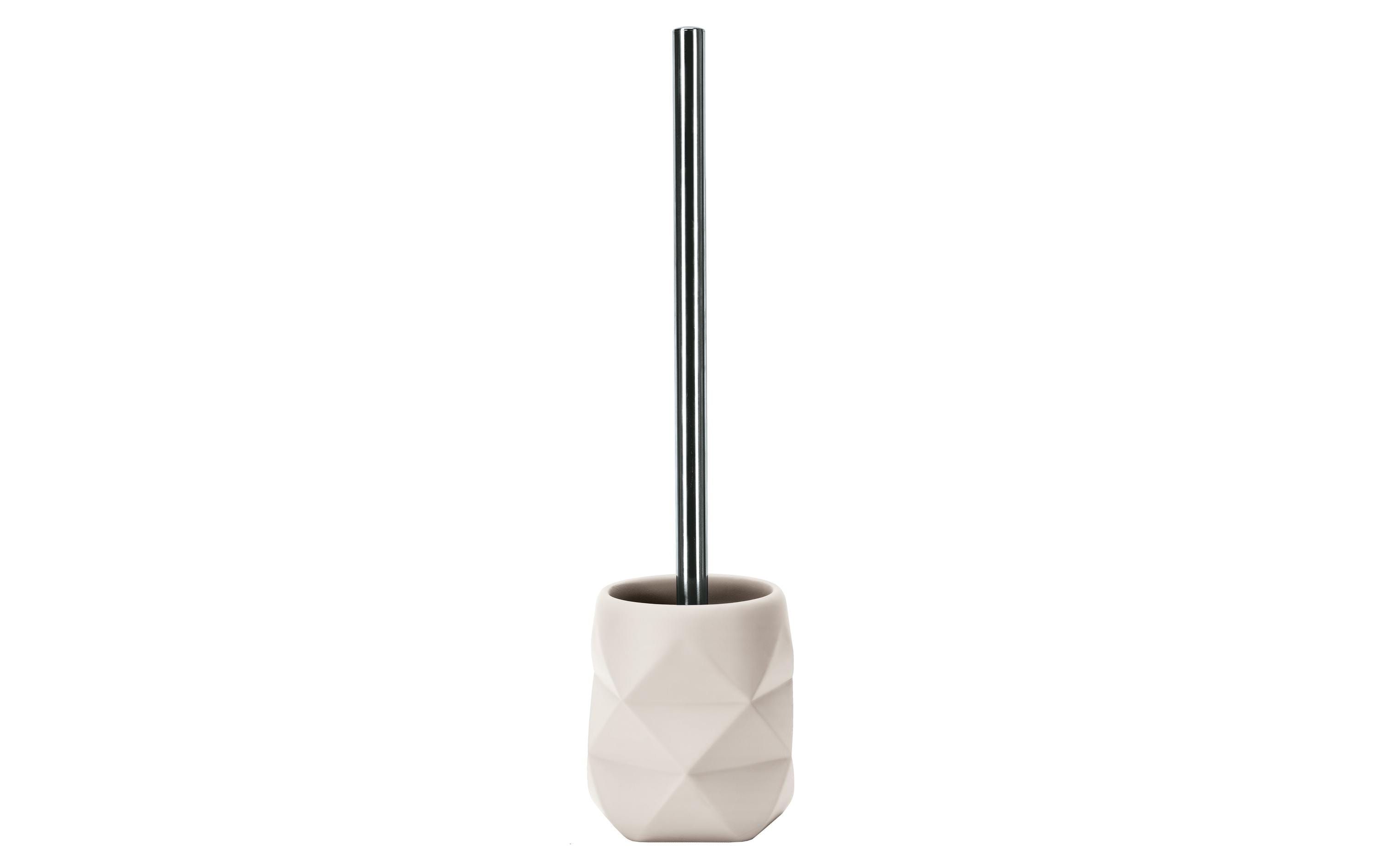 Kleine Wolke Toilettenbürste Crackle bastfarben, Polyresin