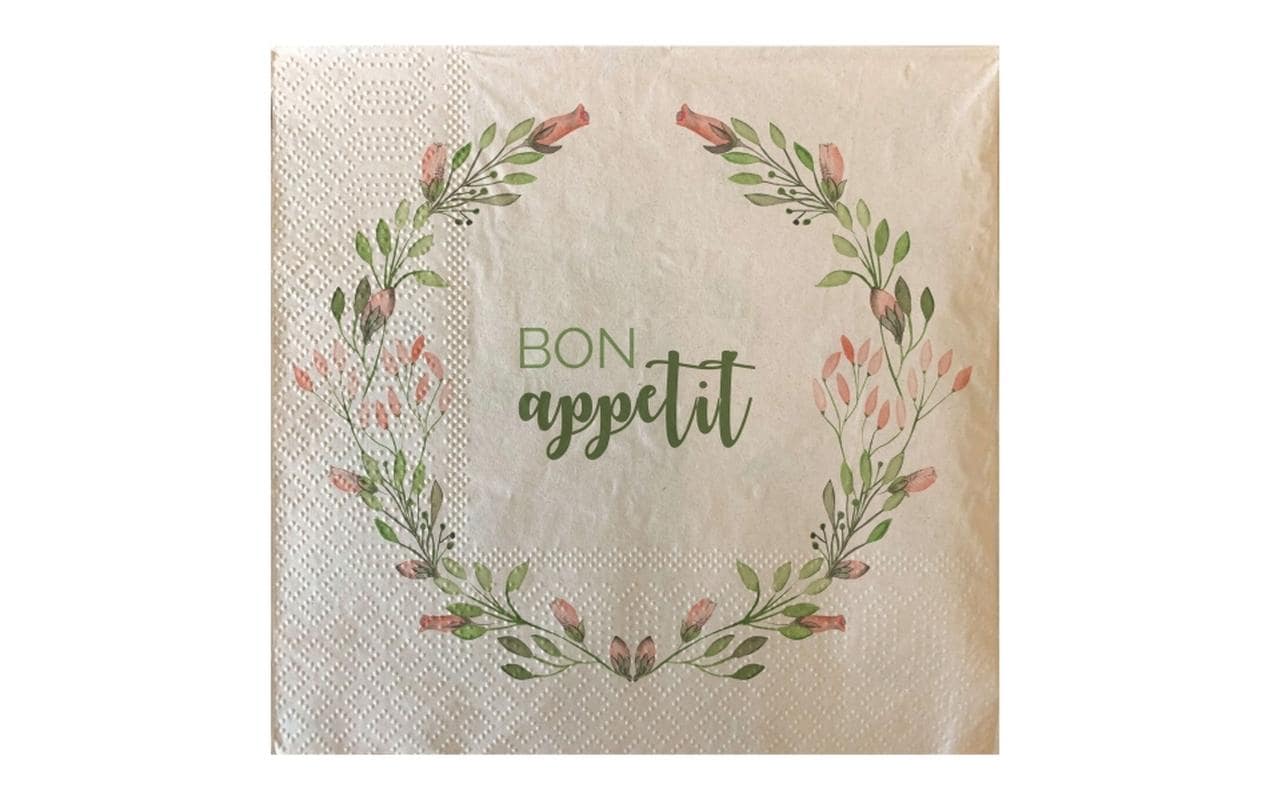 Chic Mic Papierservietten Bon appetit spring 33 cm x 33 cm, 20 Stück