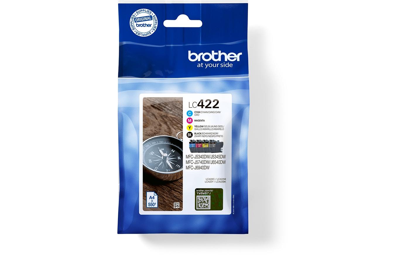 Brother Valuepack LC-422 Black/Cyan/Magenta/Yellow
