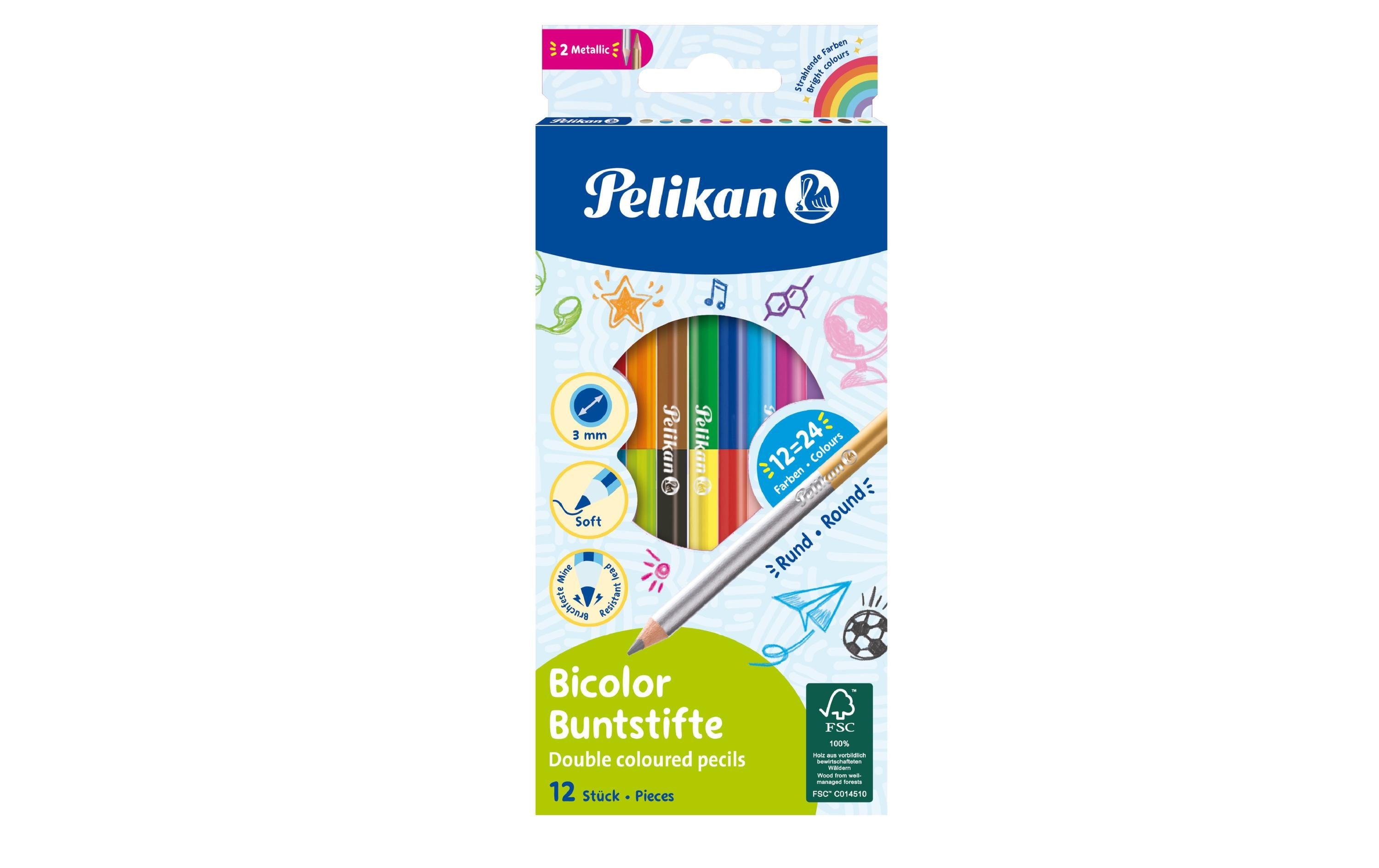 Pelikan Farbstifte Bicolor 12er-Set mir 24 Farben