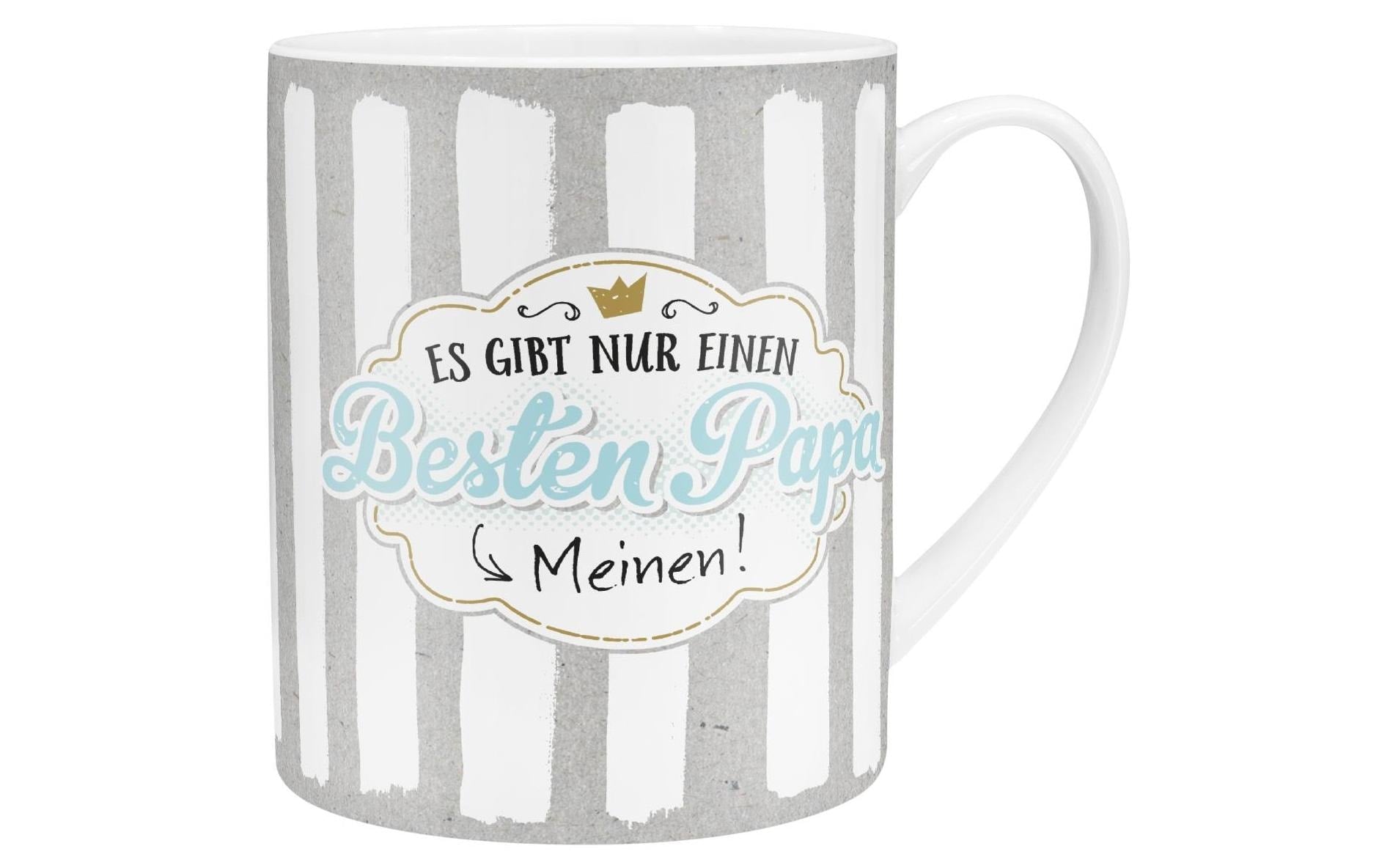 Sheepworld Universaltasse Besten Papa 600 ml, 1 Stück, Hellgrau/Weiss