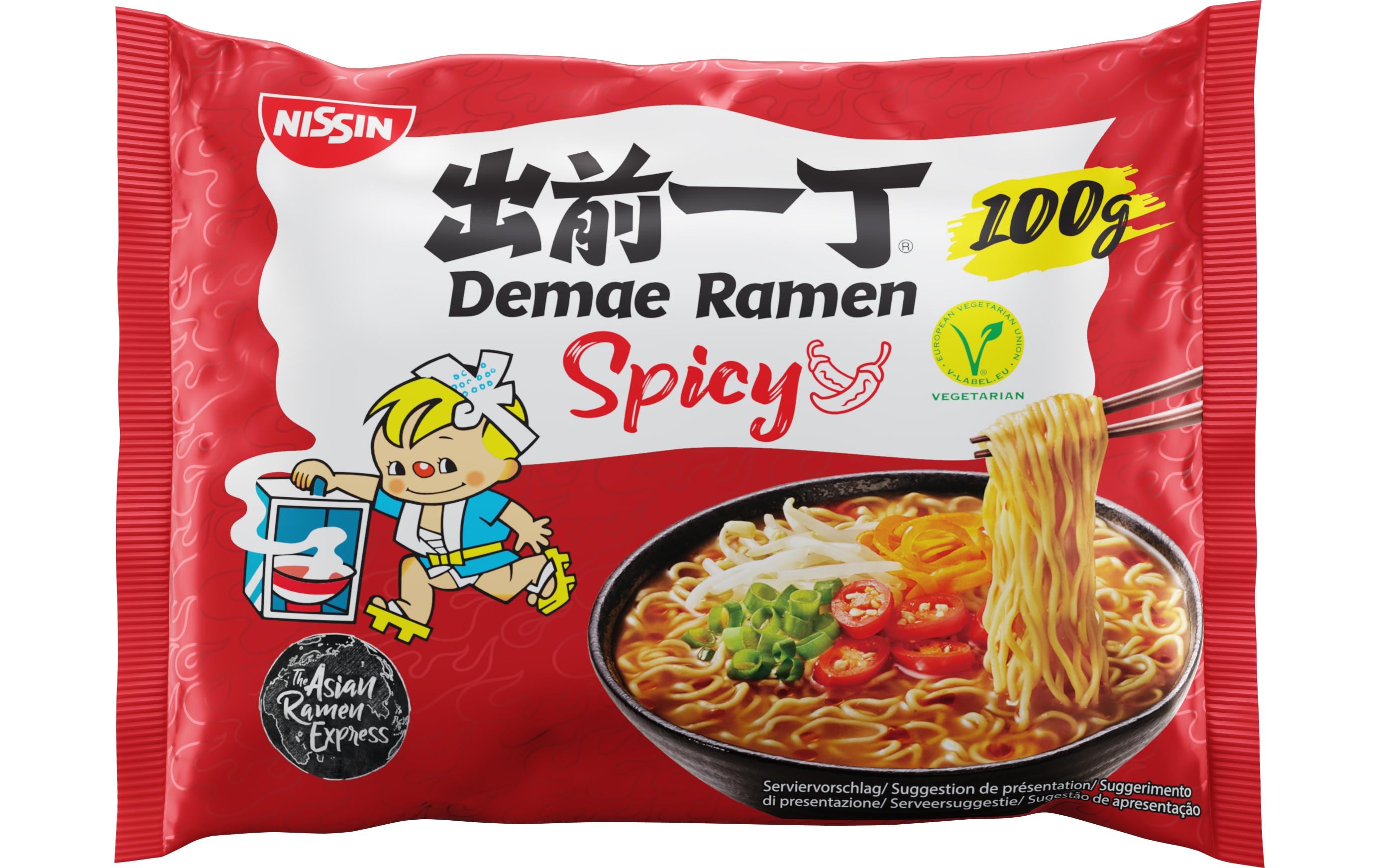 Nissin Food Demae Ramen Nudelsuppe Spicy 100 g