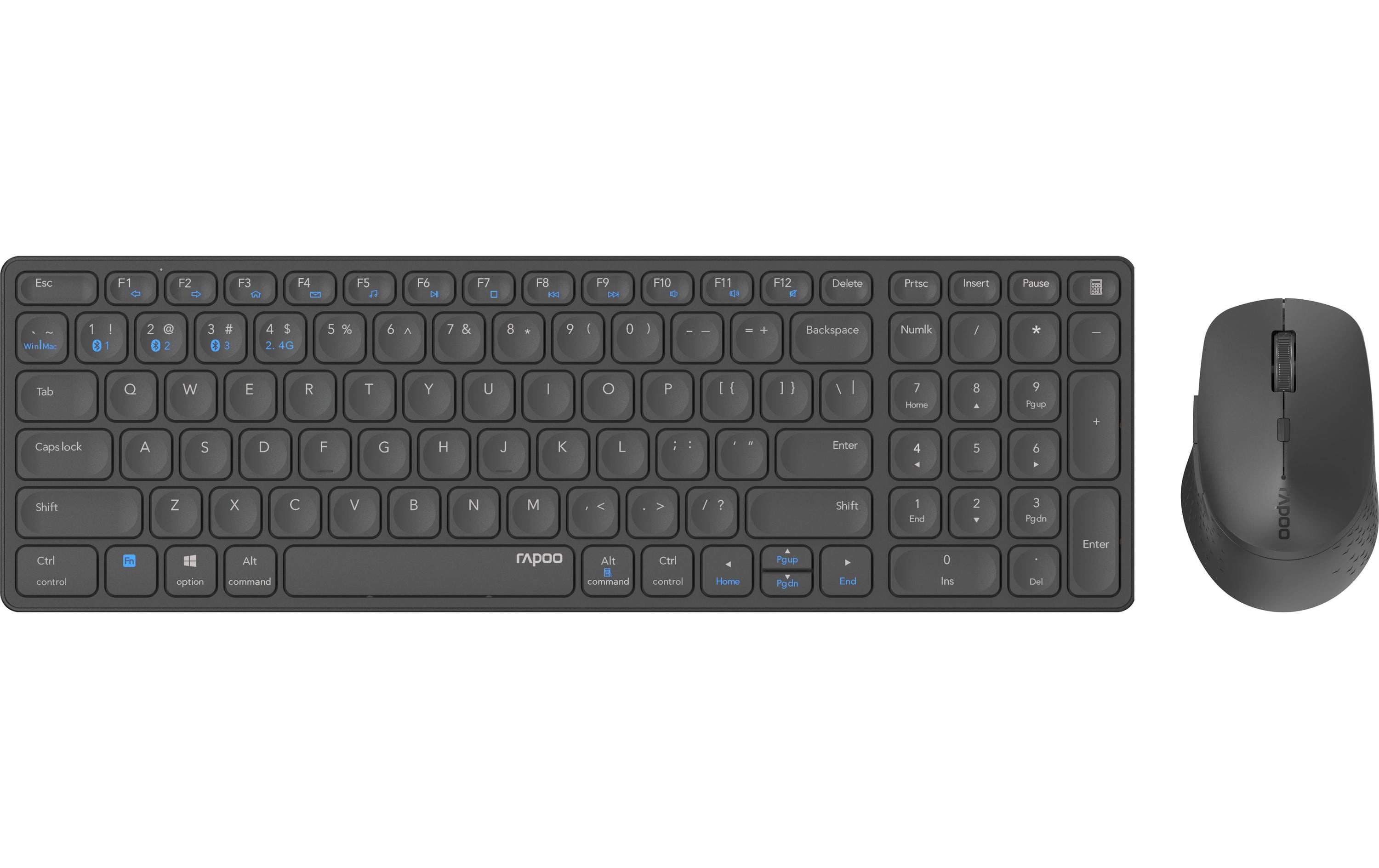 Rapoo Tastatur-Maus-Set 9700M Ultraslim