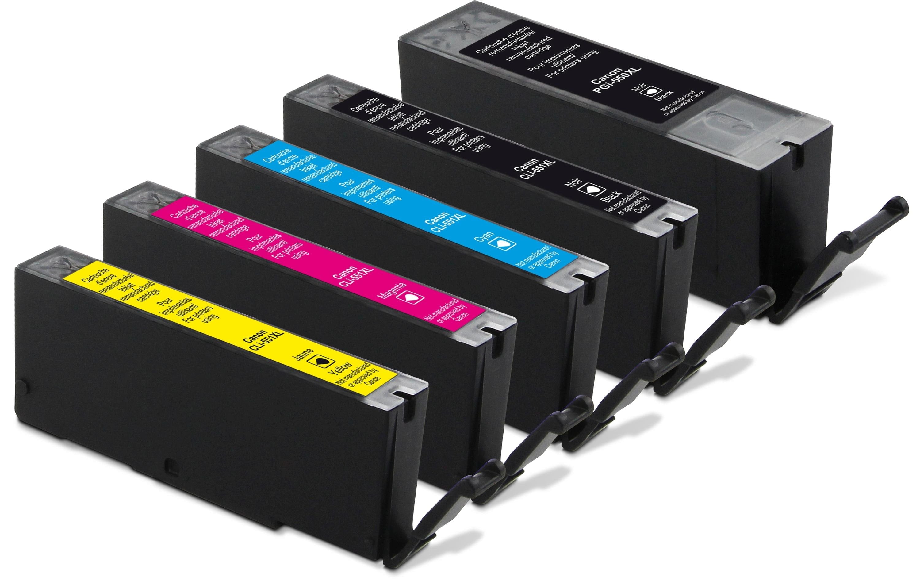 Generic Ink Tinte Canon PGI-550 XL Multipack Black/Cyan/Magenta/Yellow