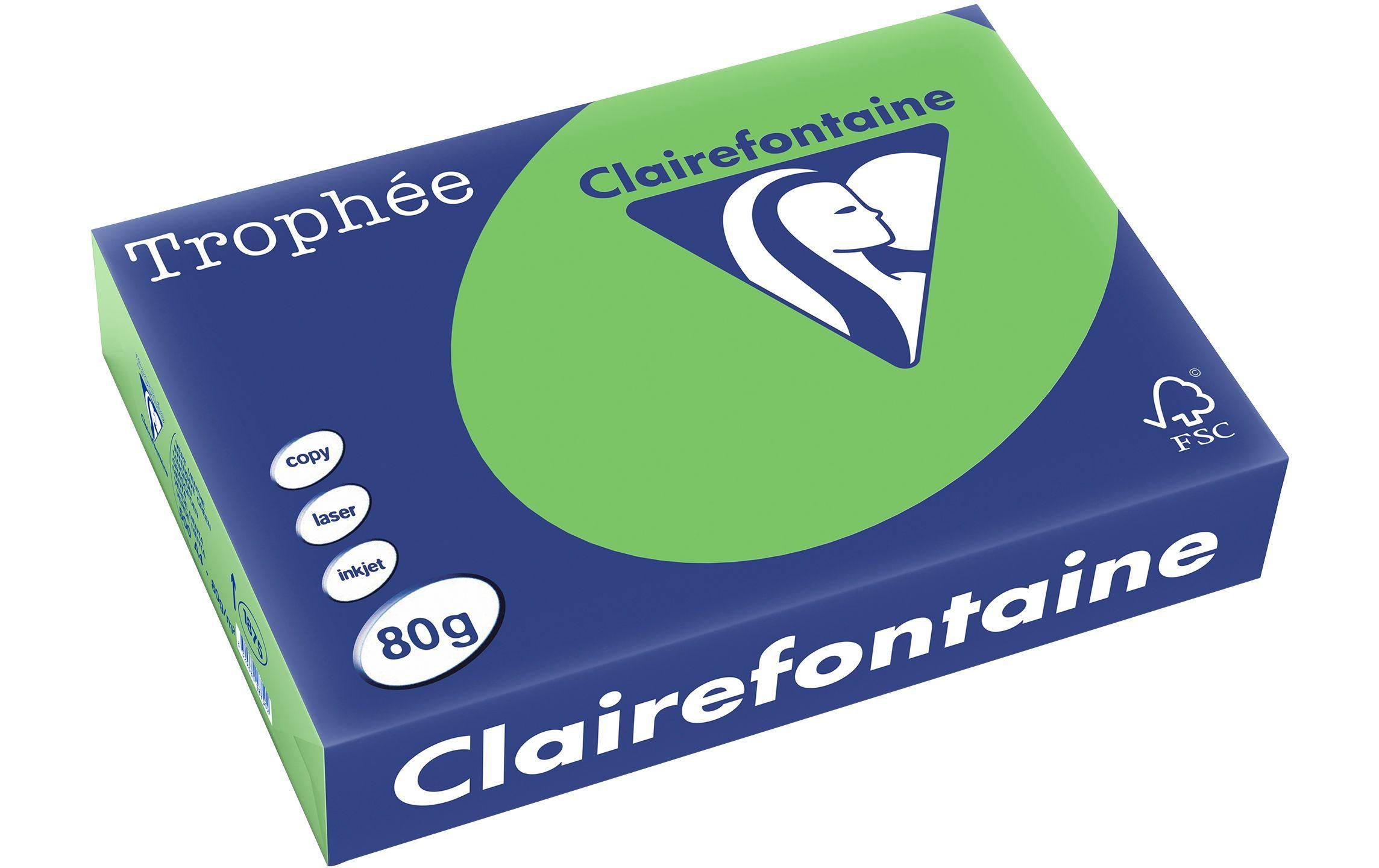 Clairefontaine Kopierpapier Trophée A4, 80 g/m², Limonengrün, 500 Blatt
