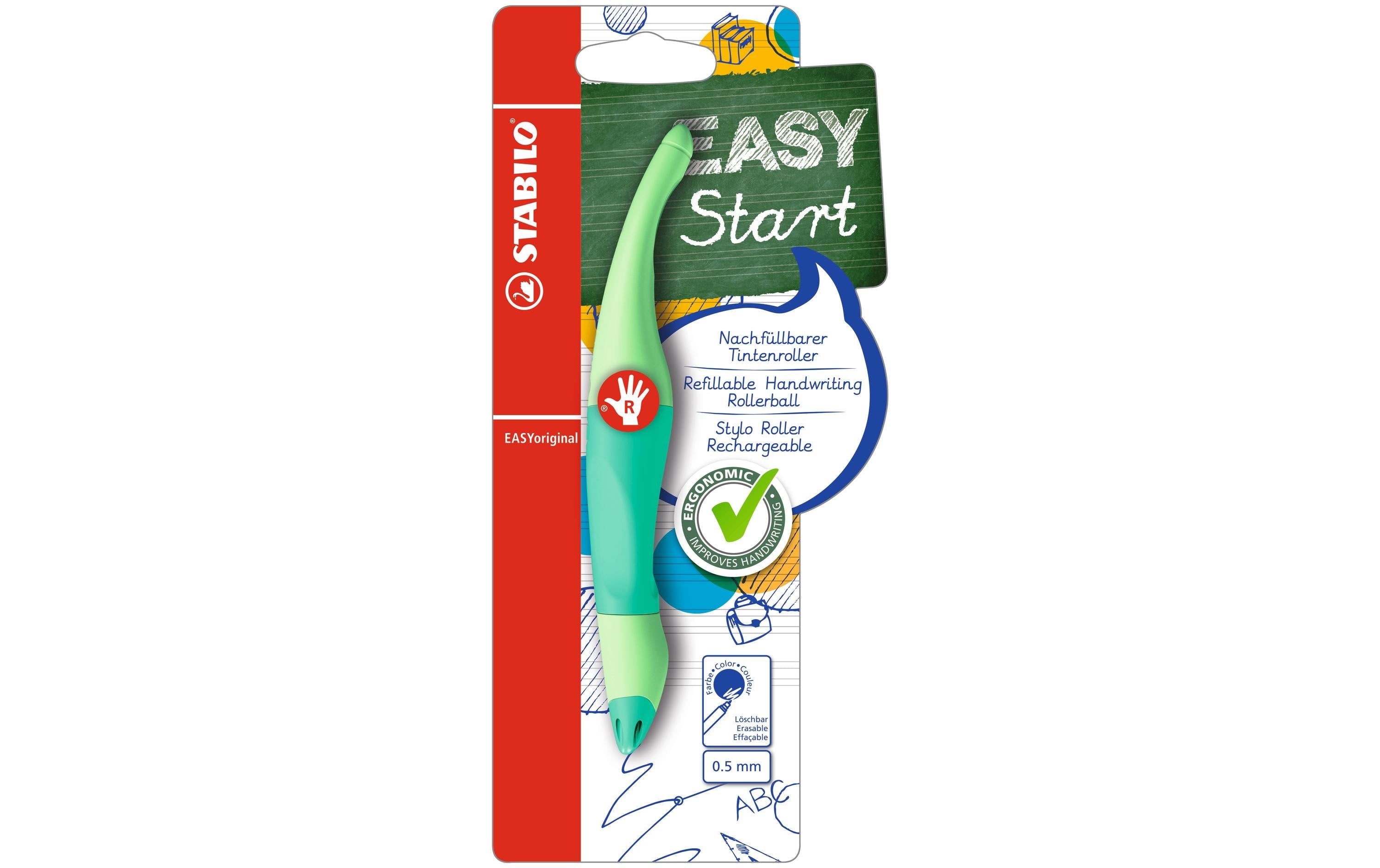 STABILO Rollerball EASYoriginal Pastell 0.5 mm, Rechtshänder, Grün