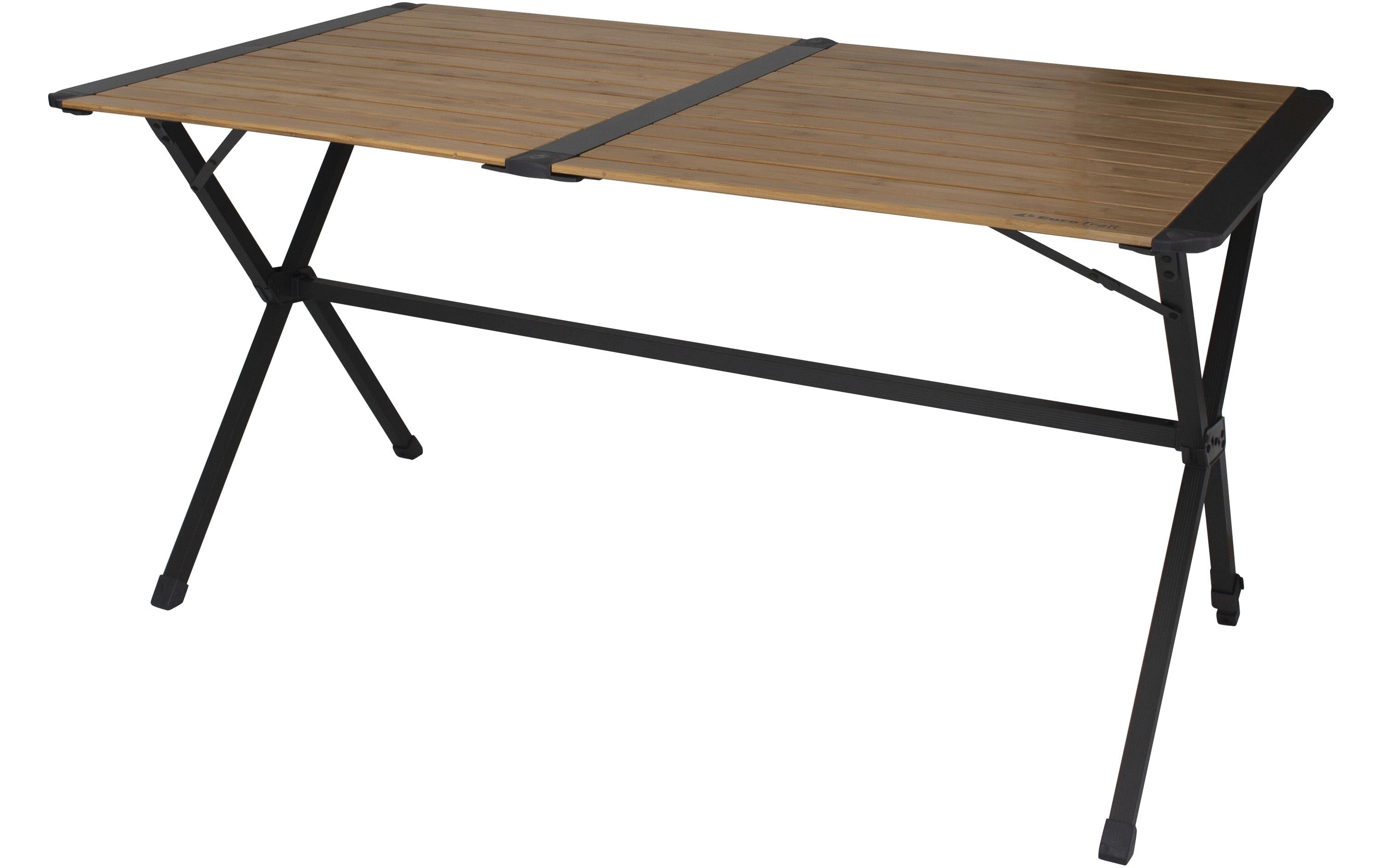 Eurotrail Campingtisch Chambery Bamboo L mit rollbarer Tischplatte