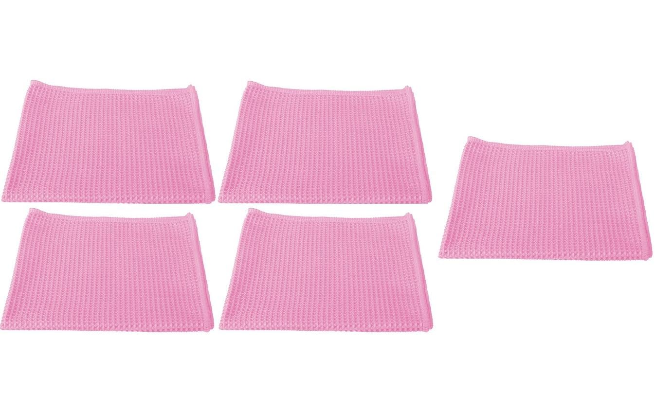 Edi Baur Mikrofaser-Reinigungstuch 5 Stück, Rosa