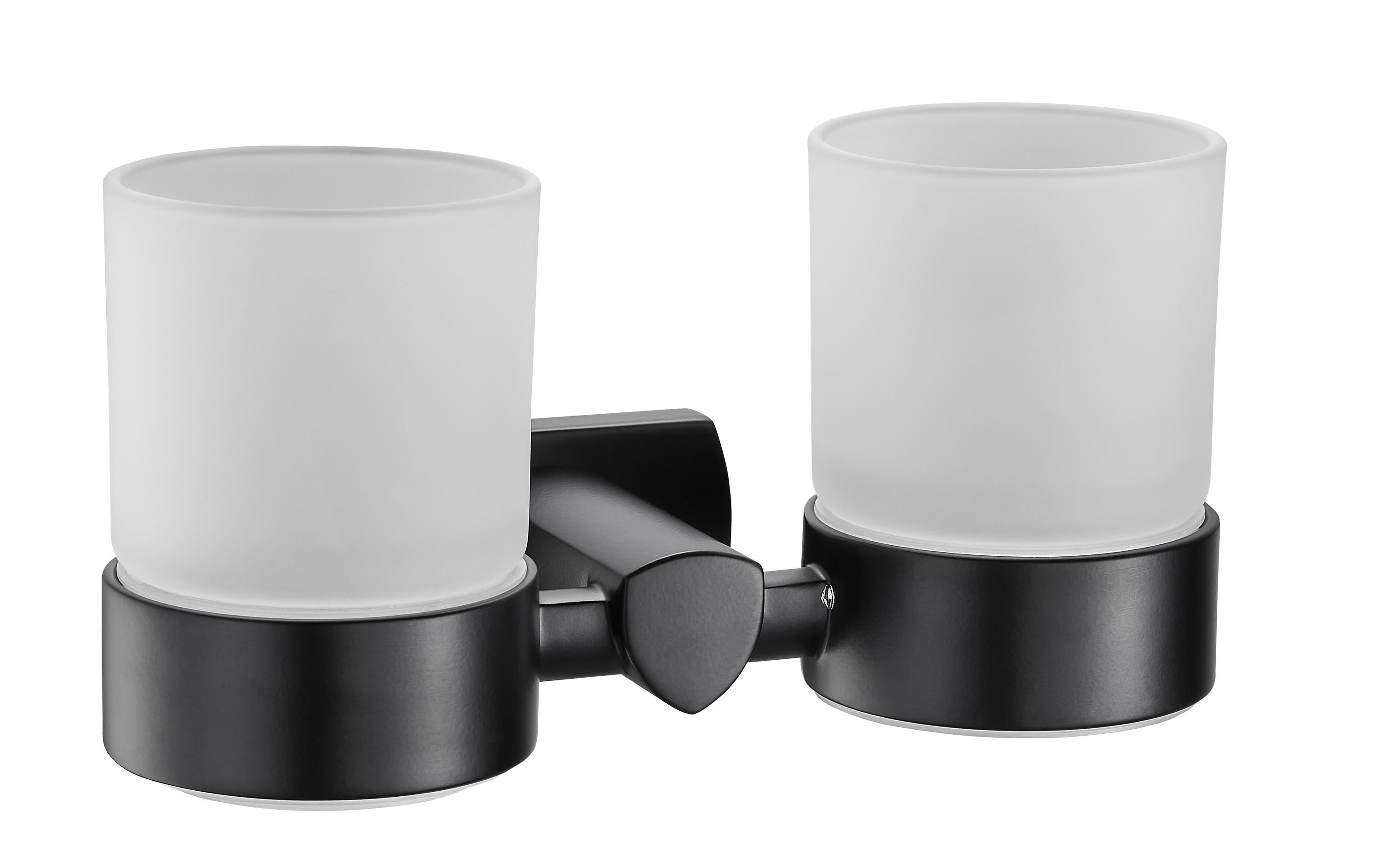 BIASCA Glashalter schwarz matt, doppel