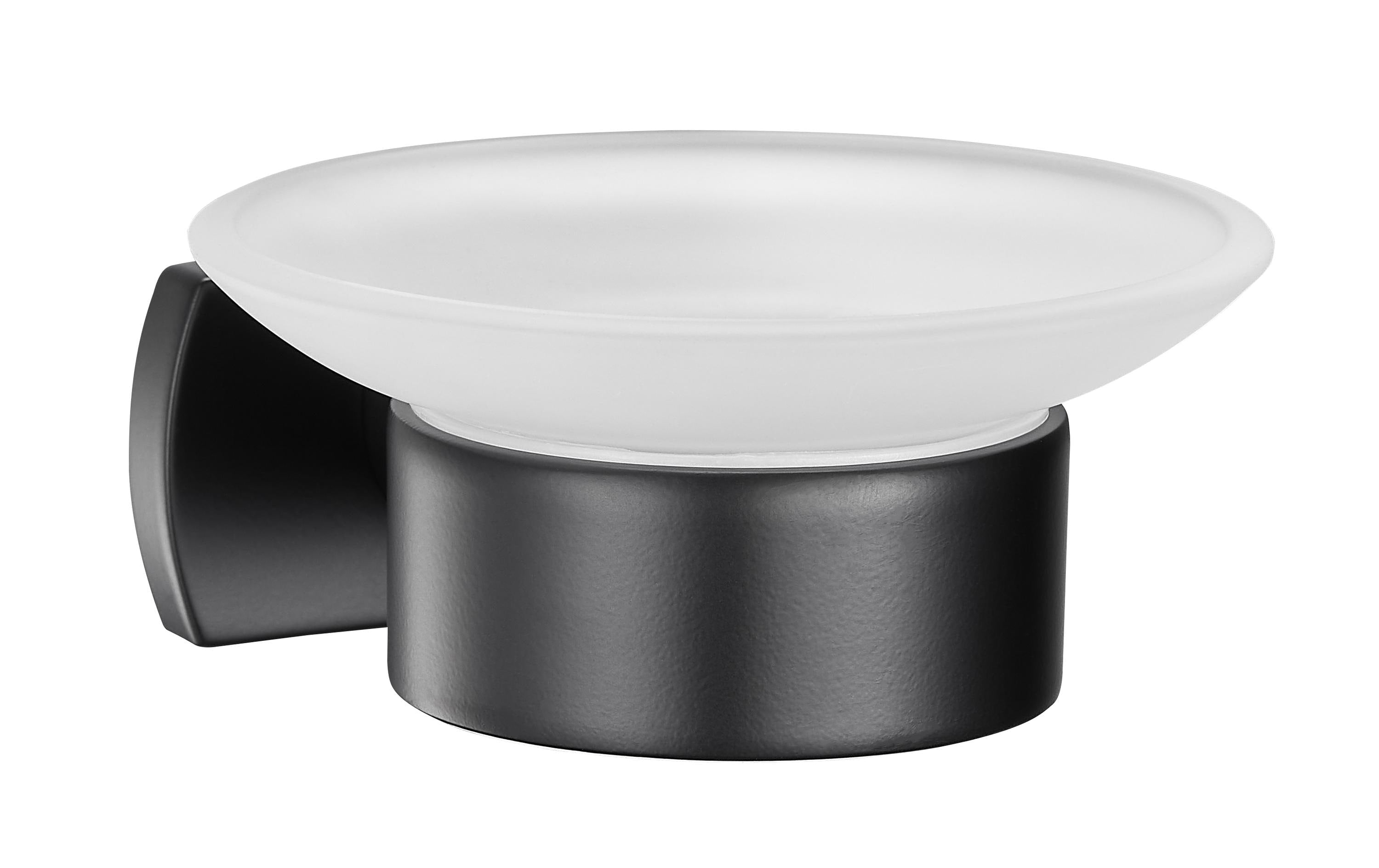 BIASCA Glashalter Glas, schwarz matt