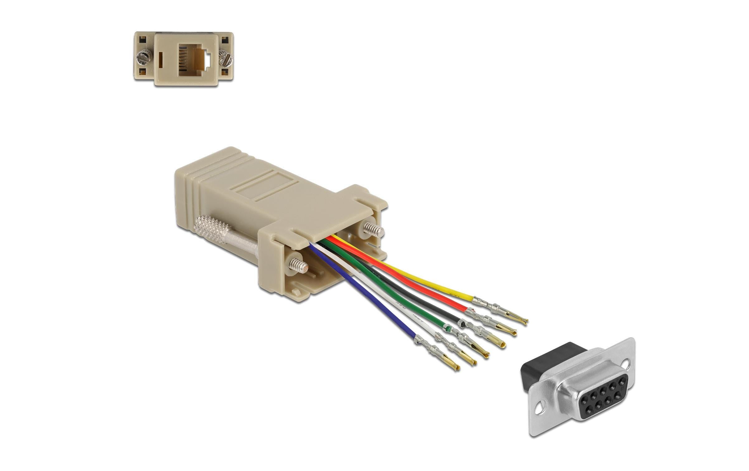 Delock Adapter D-Sub 9-Pin zu RJ12 6P/6C, Montagesatz 0.052 m