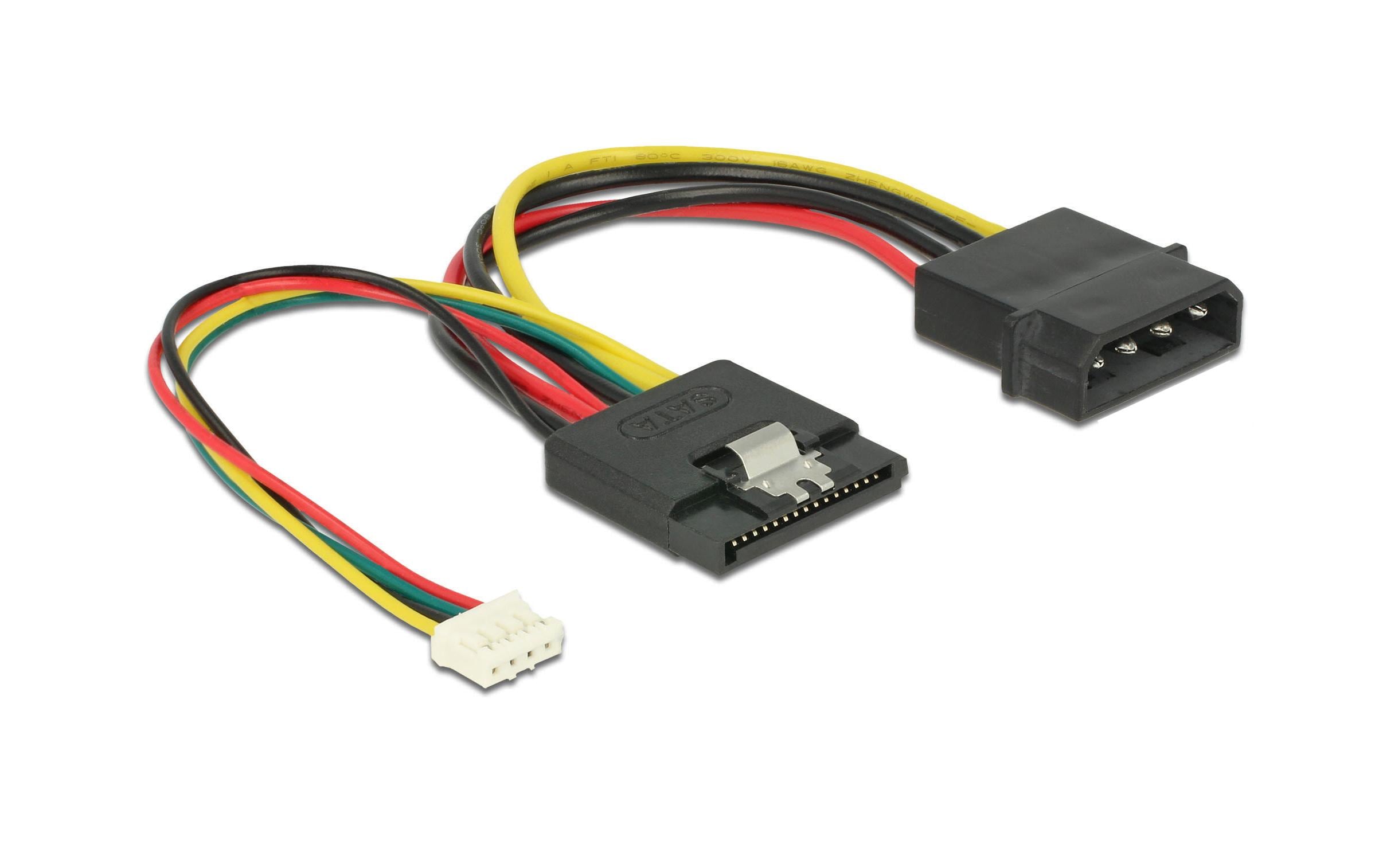 Delock Stromadapter Molex – SATA Power & 4Pin Power 15 cm