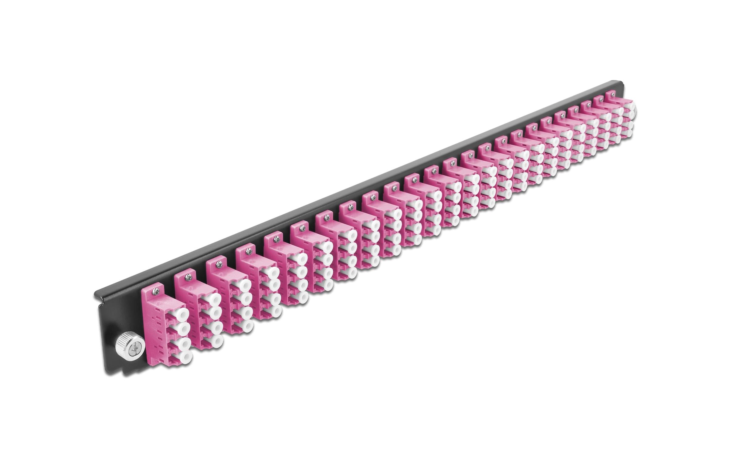 Delock Verteilerplatte Frontblende 24 Port LC Quad OM4 MM violett