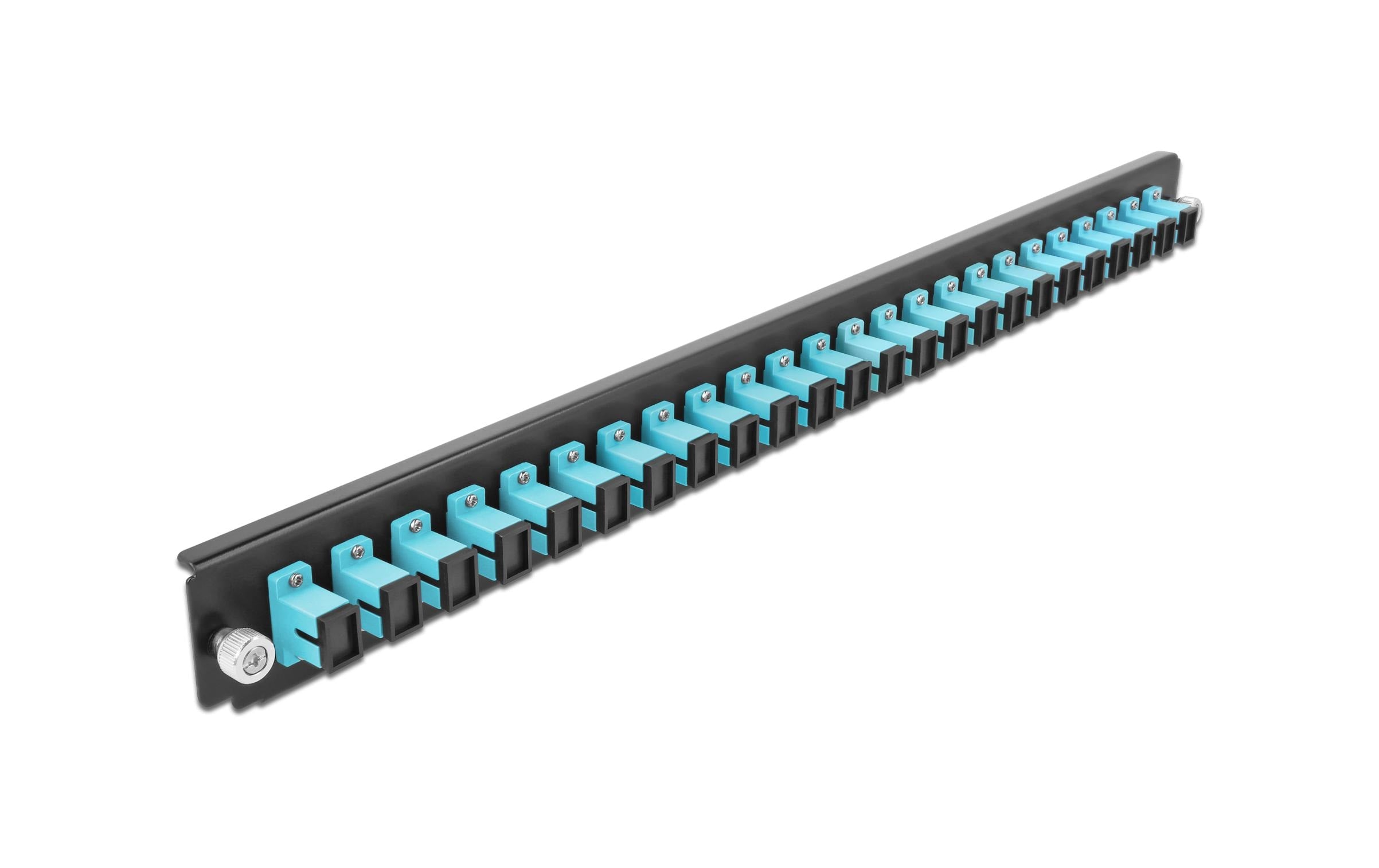 Delock Verteilerplatte Frontblende 24 Port SC Simplex aqua