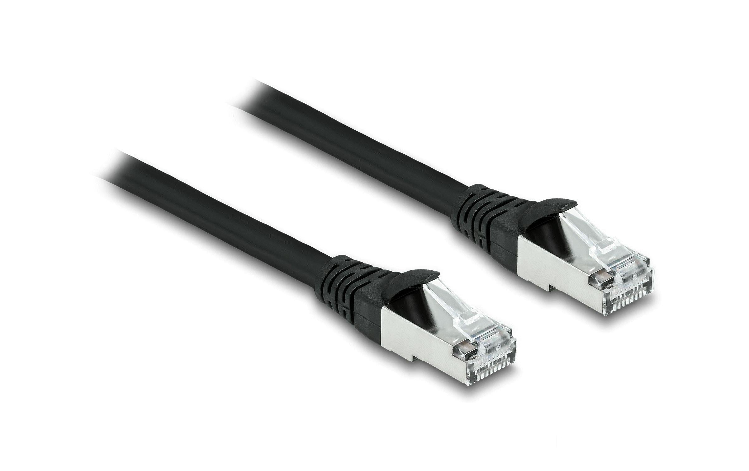 Delock Patchkabel Outdoor Cat 6A, S/FTP, 5 m, Schwarz