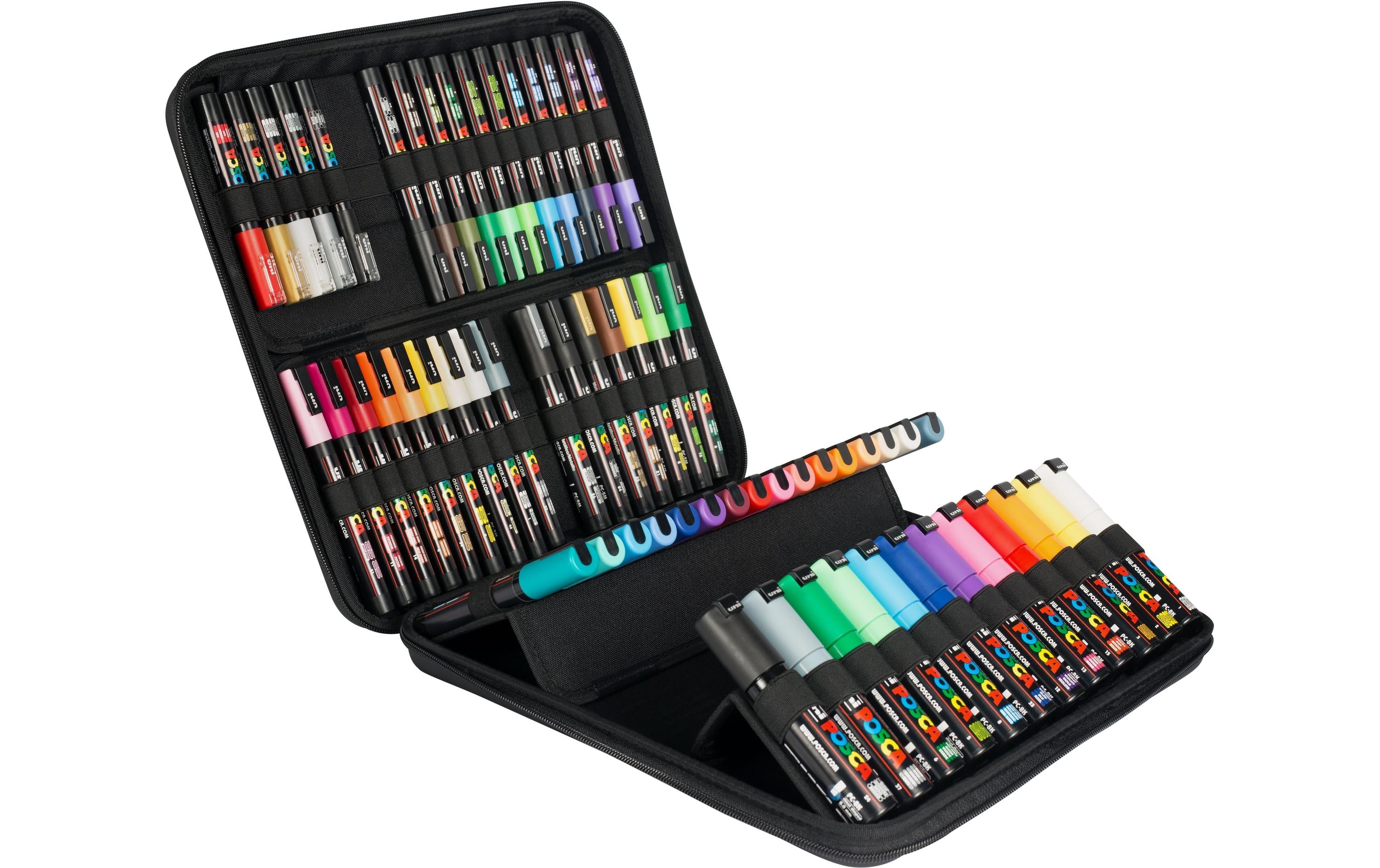 Uni Permanent-Marker Uni POSCA 60er Etui assortiert