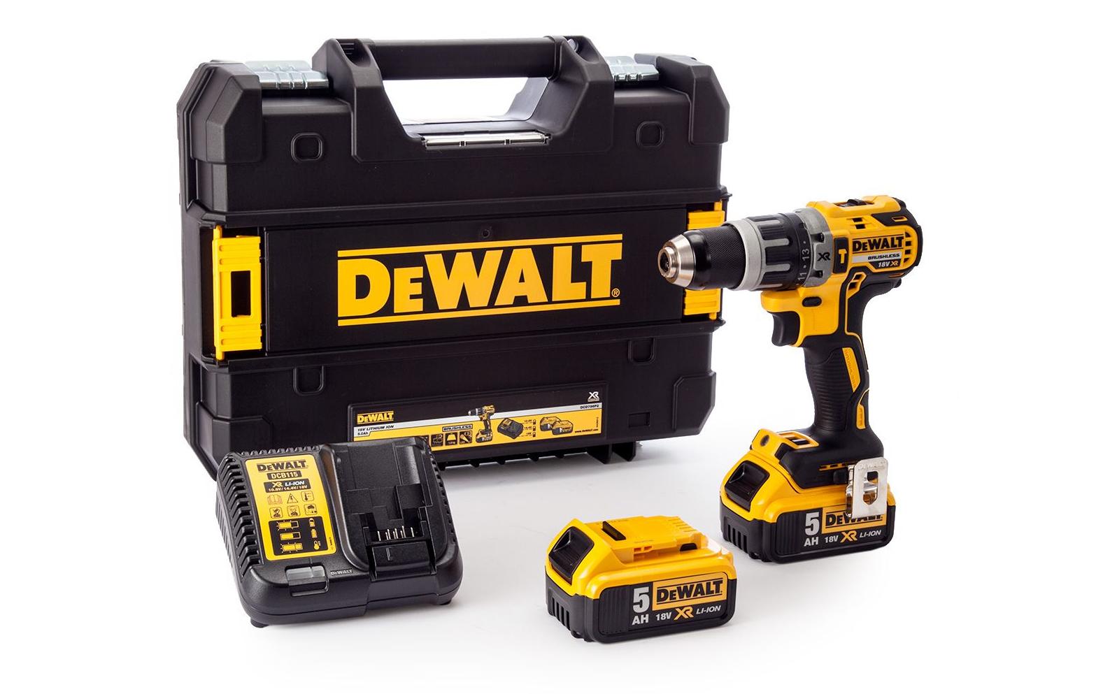 DEWALT Akku-Schlagbohrschrauber DCD796P2, 18 V Brushless 2x Akku