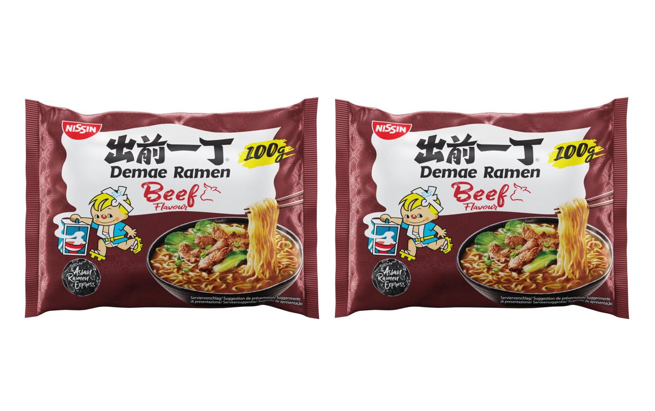 Nissin Food Fertiggericht Demae Ramen Nudelsuppe – Rind 200 g