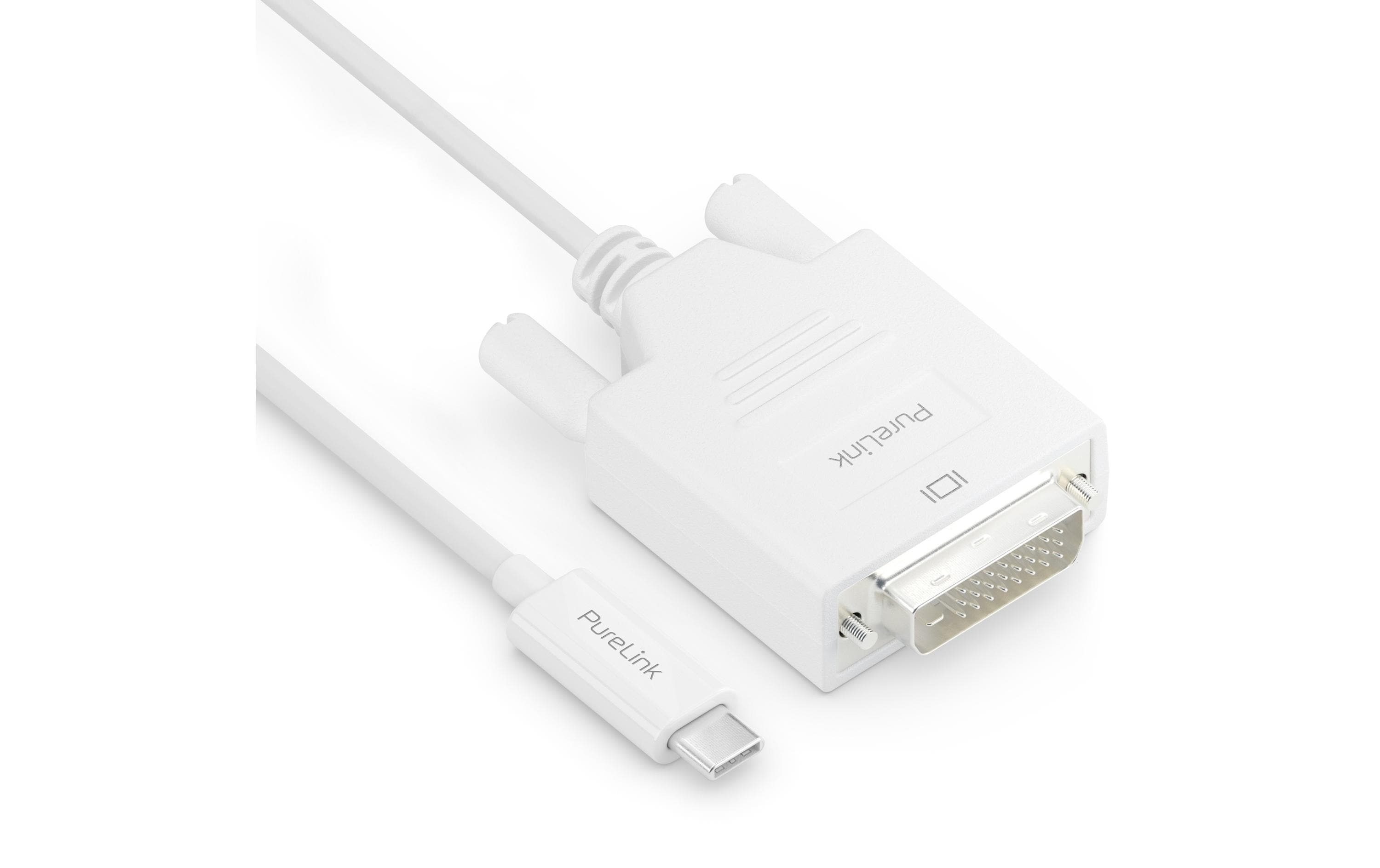 PureLink Kabel IS2210-020 USB Type-C - DVI-D, 2 m, Weiss