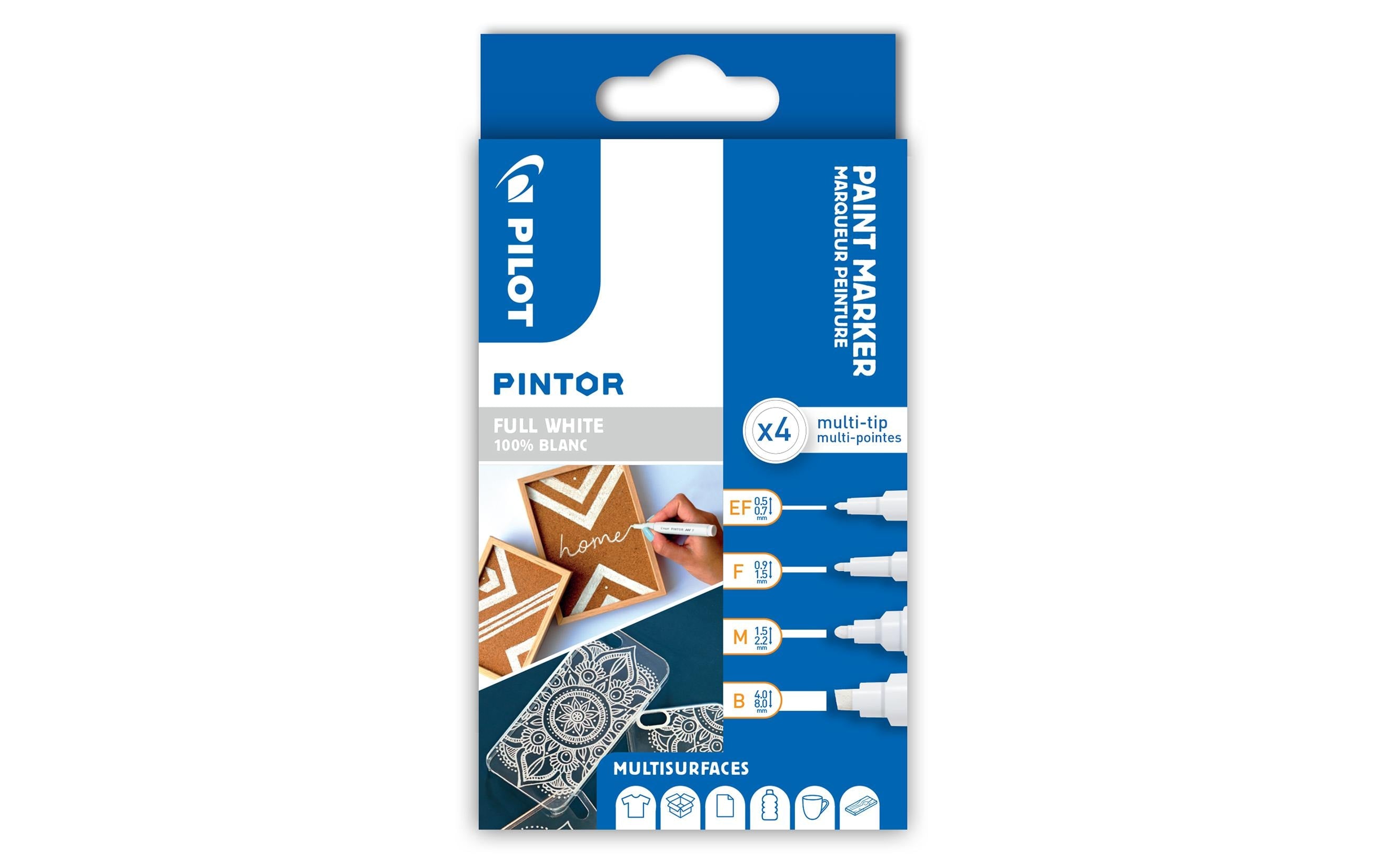 Pilot Permanent-Marker Pintor White 4-er Set