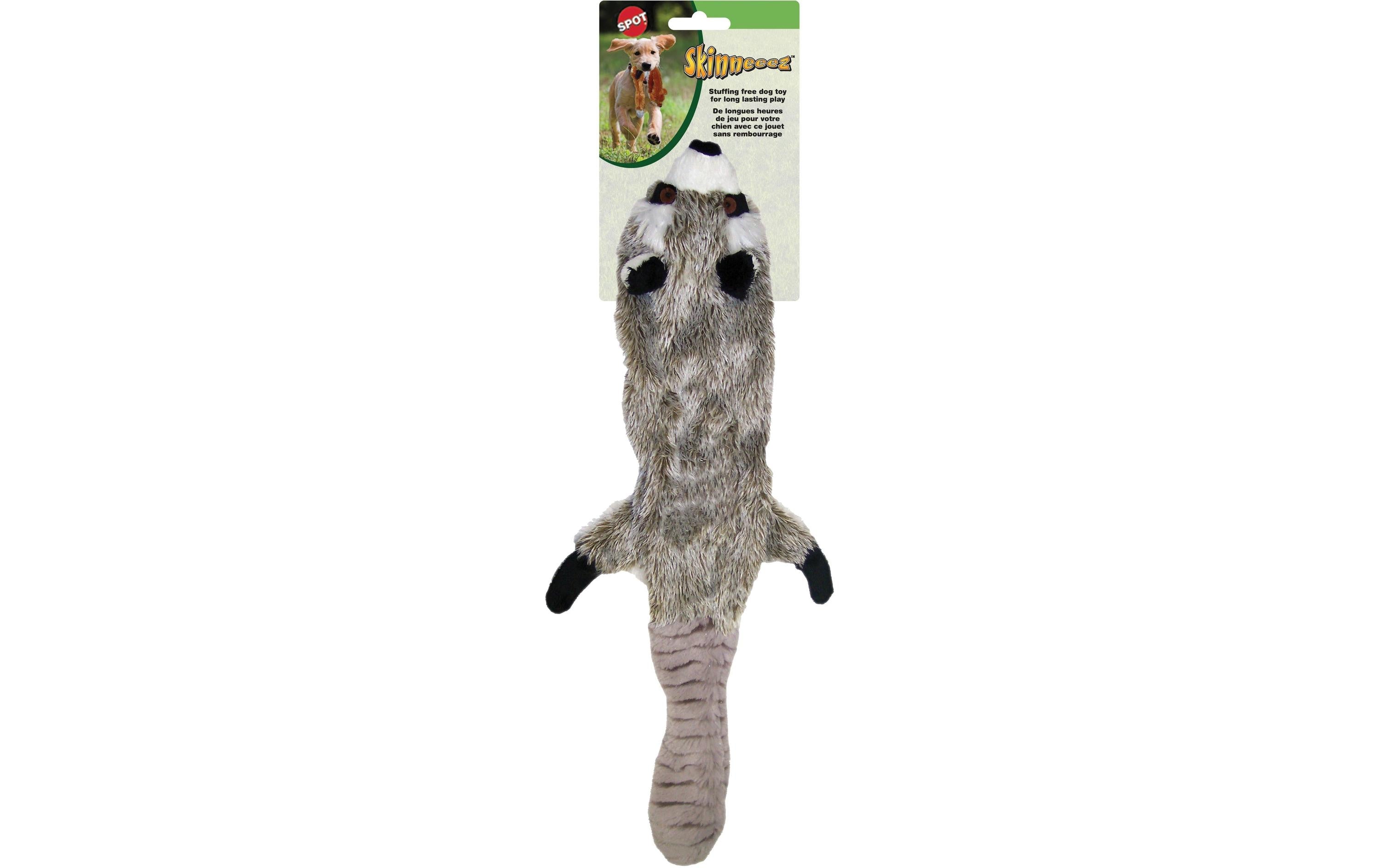Skinneeeze Hunde-Spielzeug Plüsch Waschbär, L